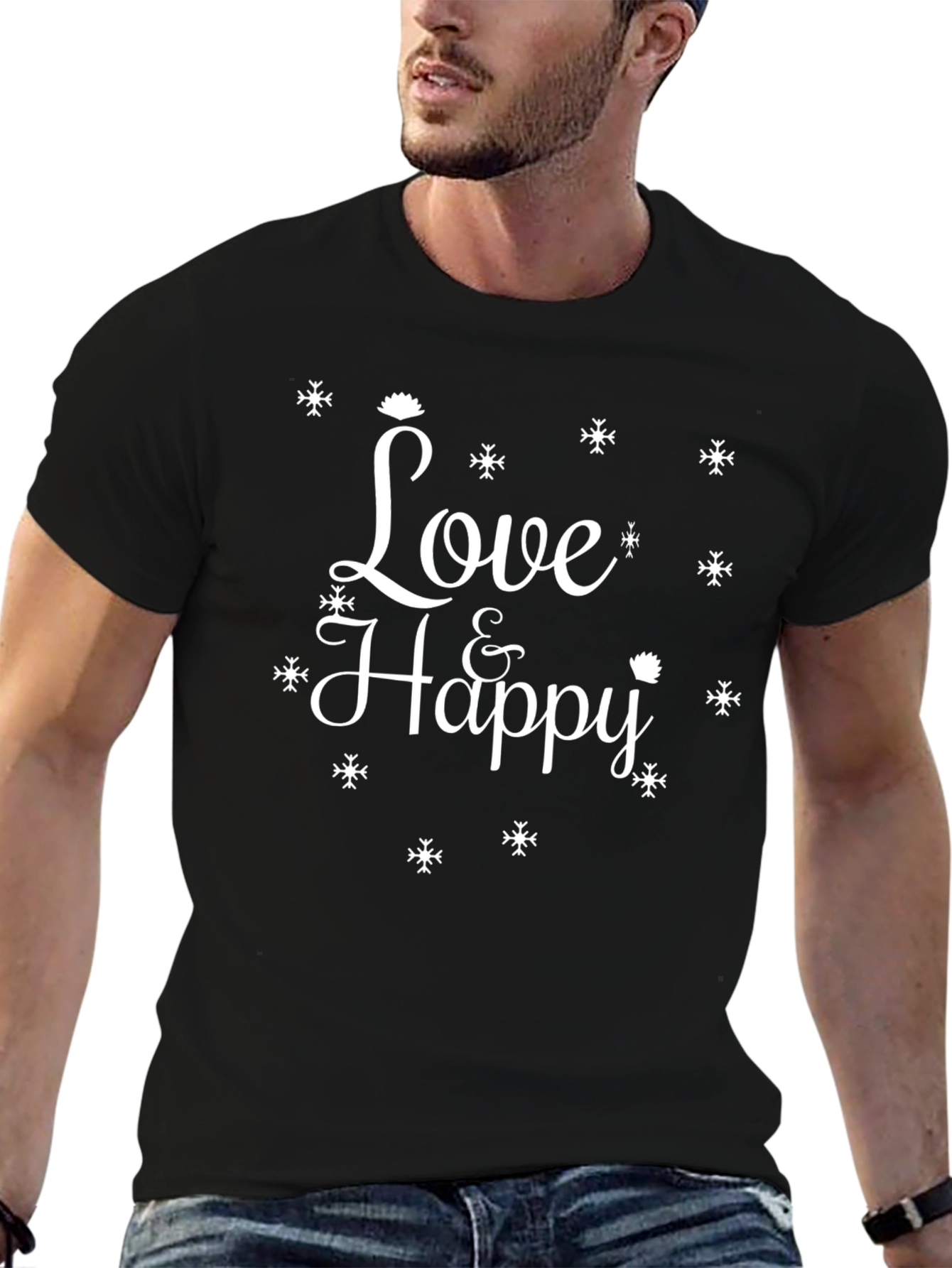 Love & Happy T-Shirt - Stylish Graphic Tee