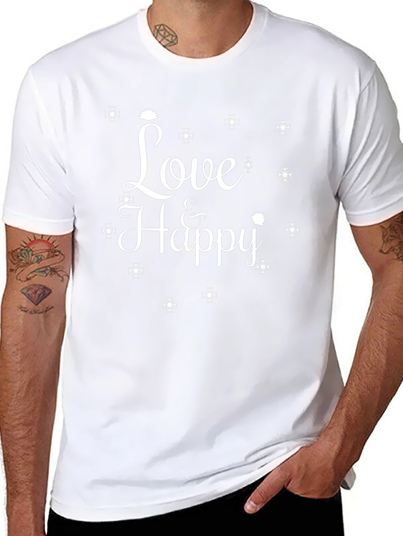 Love & Happy T-Shirt - Stylish Graphic Tee