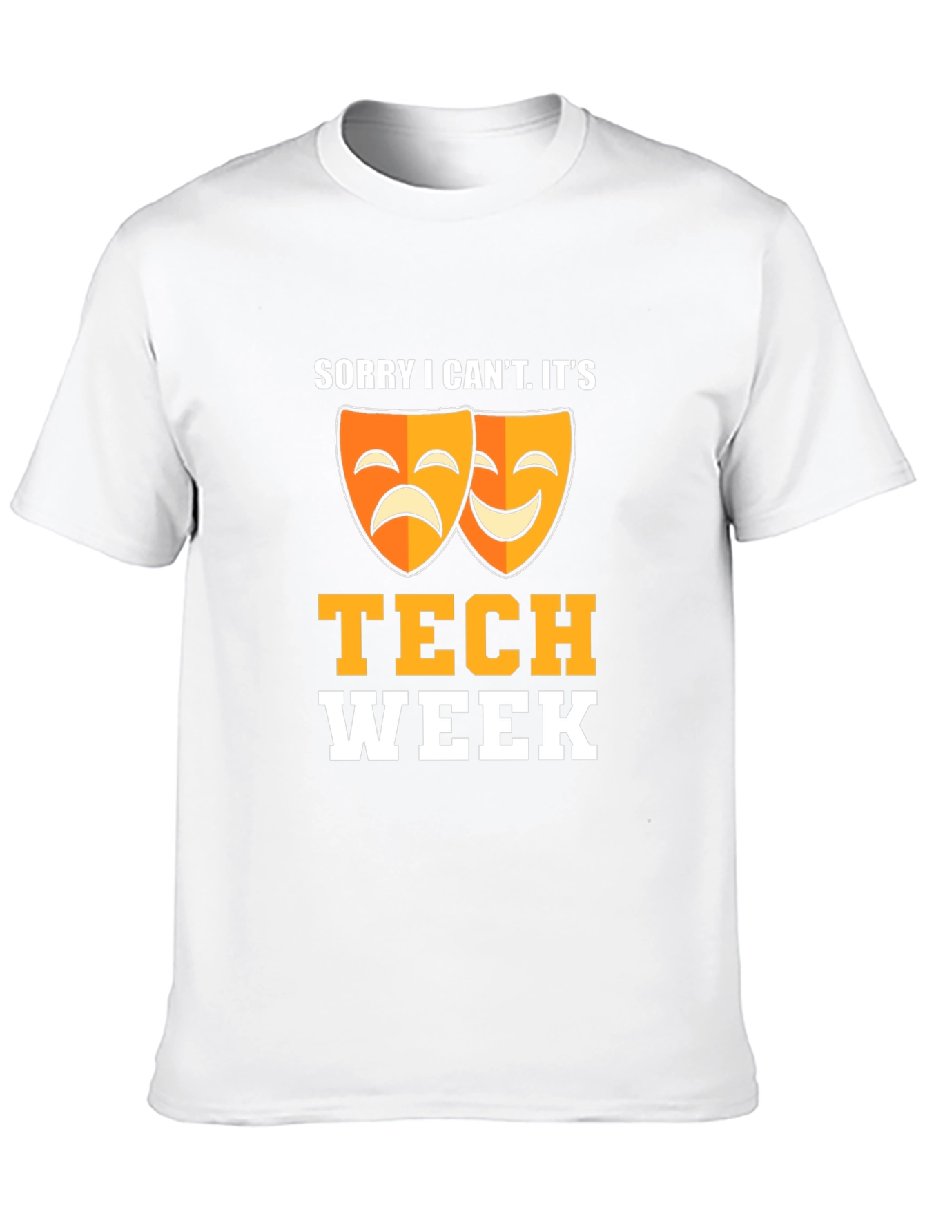Tech Week Drama Masks Graphic Tee