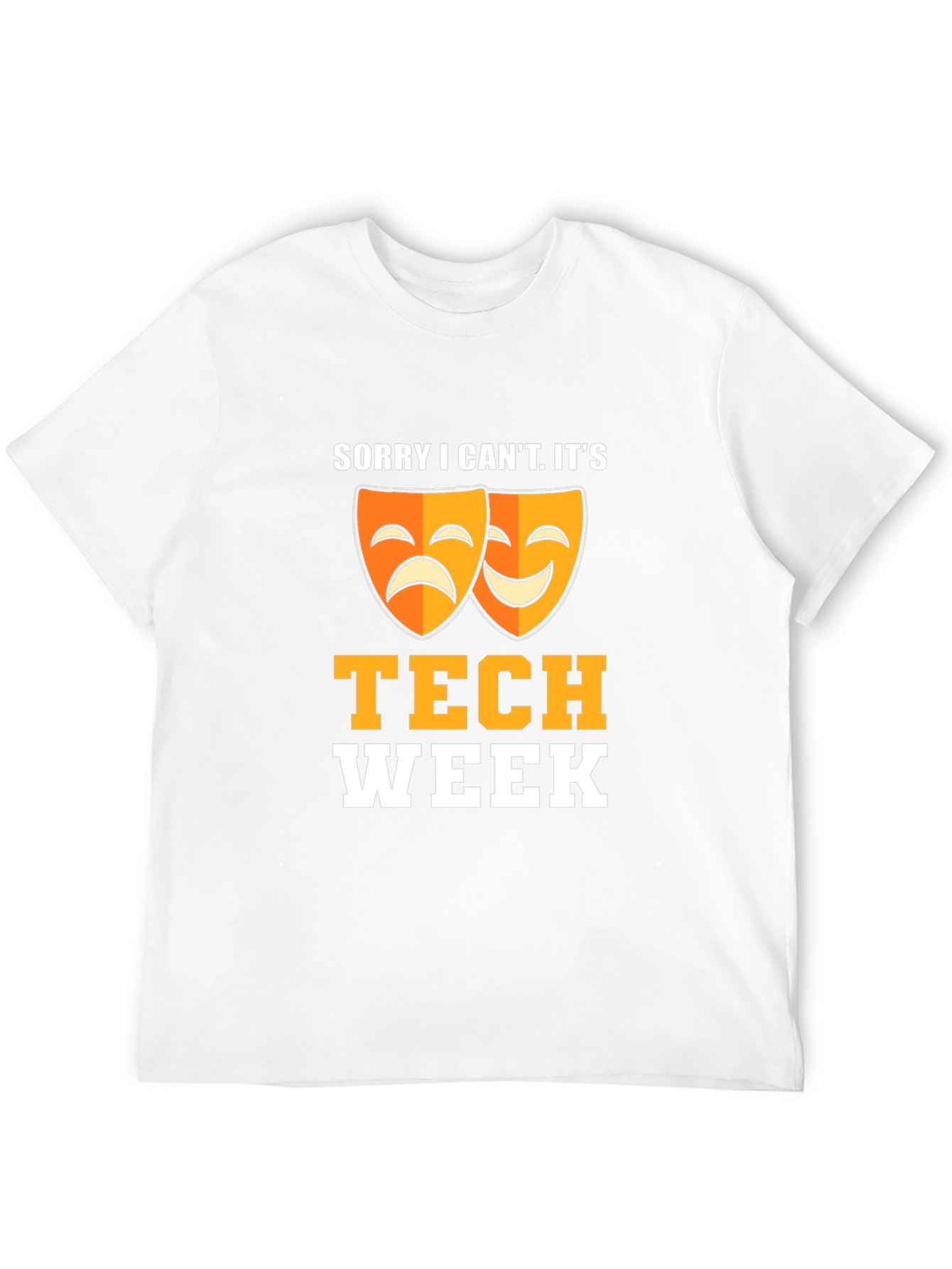 Tech Week Drama Masks Graphic Tee