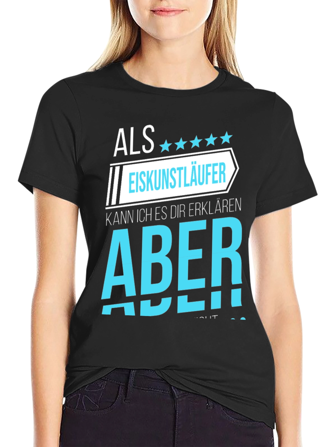 Eiskunstlaufer Ice Skater Black Graphic T-Shirt