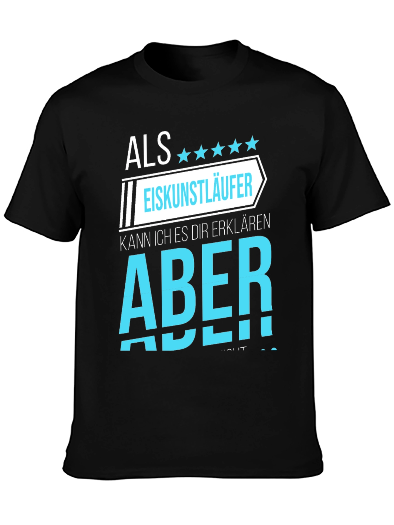 Eiskunstlaufer Ice Skater Black Graphic T-Shirt