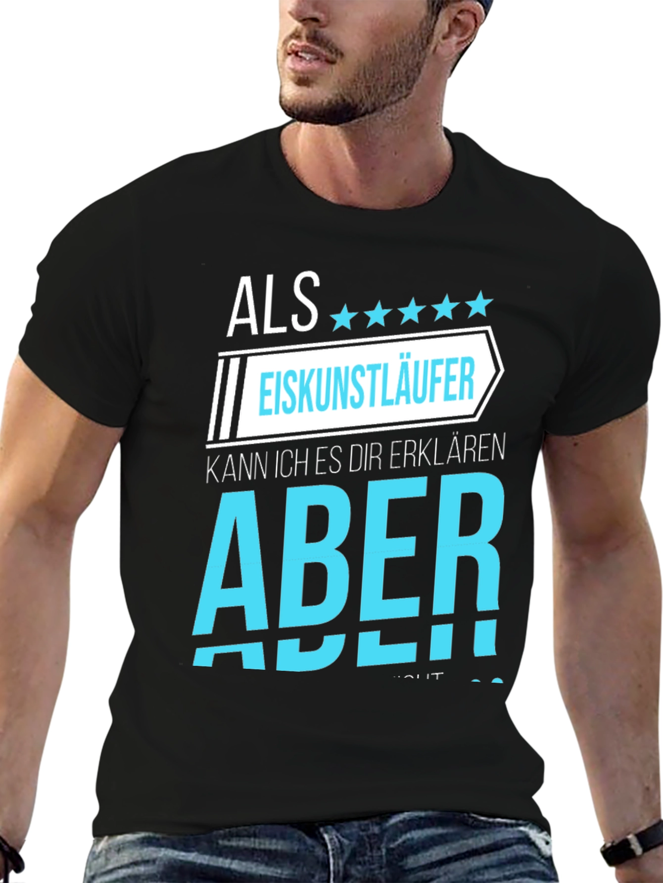Eiskunstlaufer Ice Skater Black Graphic T-Shirt