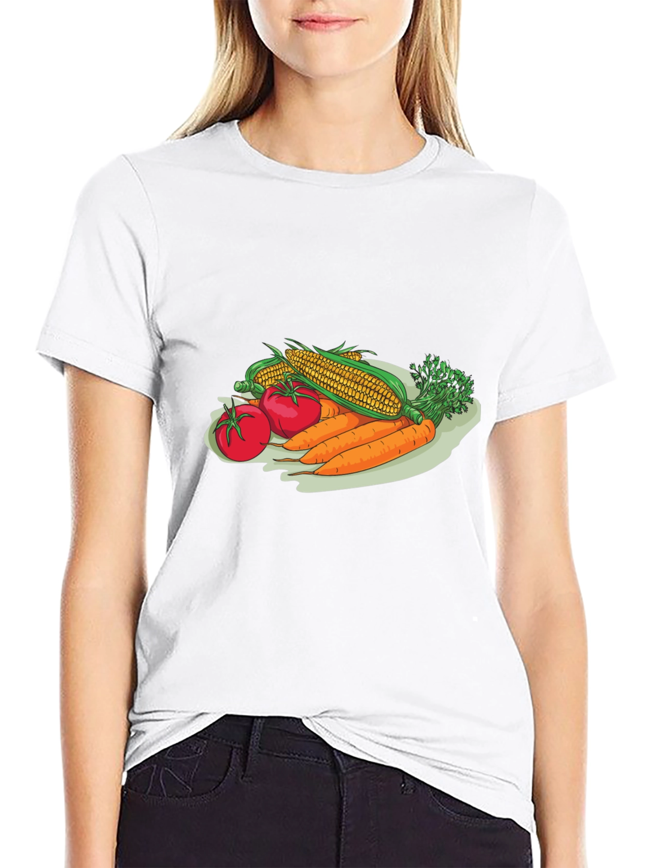 Veggie T-Shirt: Corn Tomato & Carrots