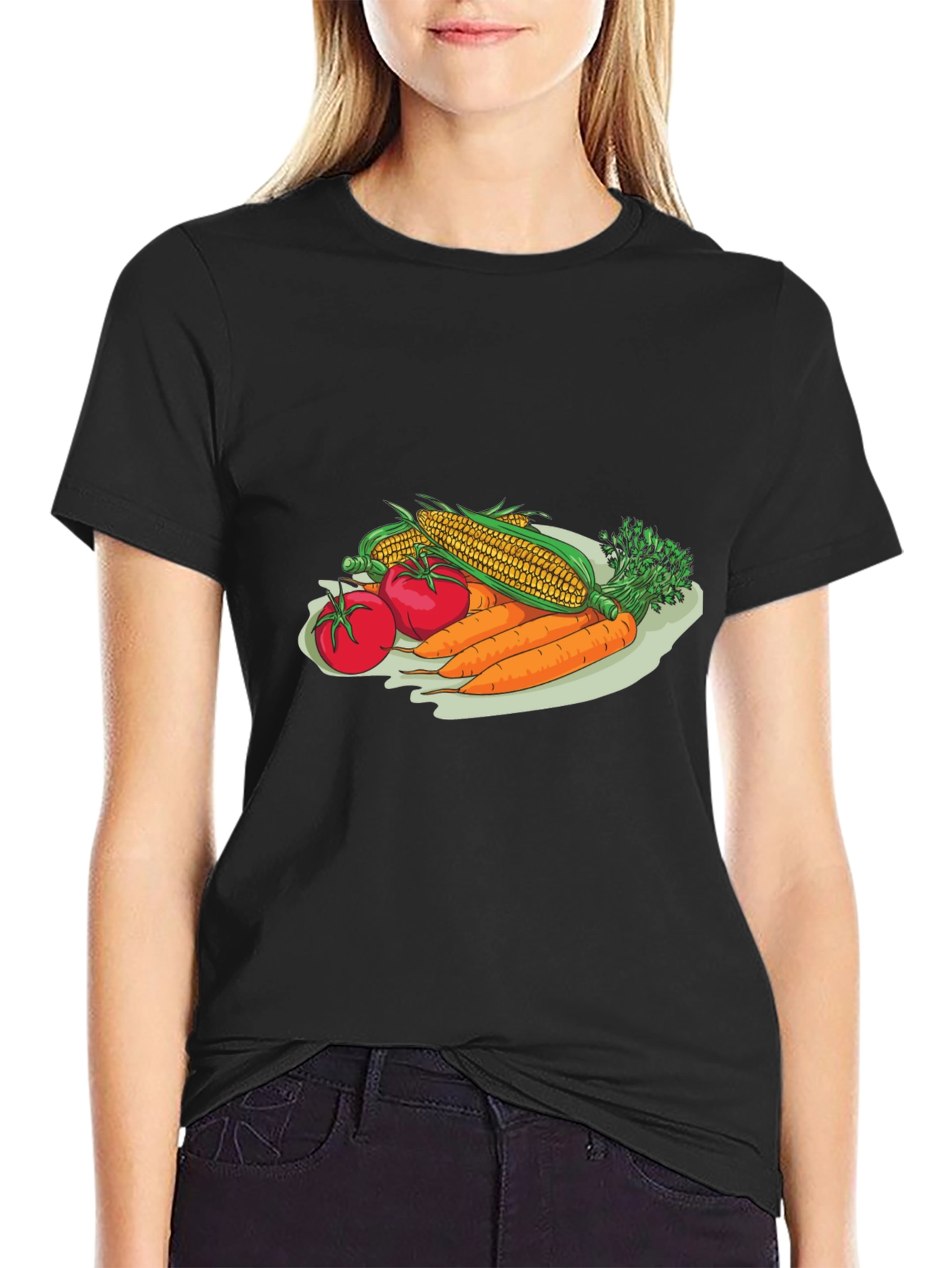 Veggie T-Shirt: Corn Tomato & Carrots