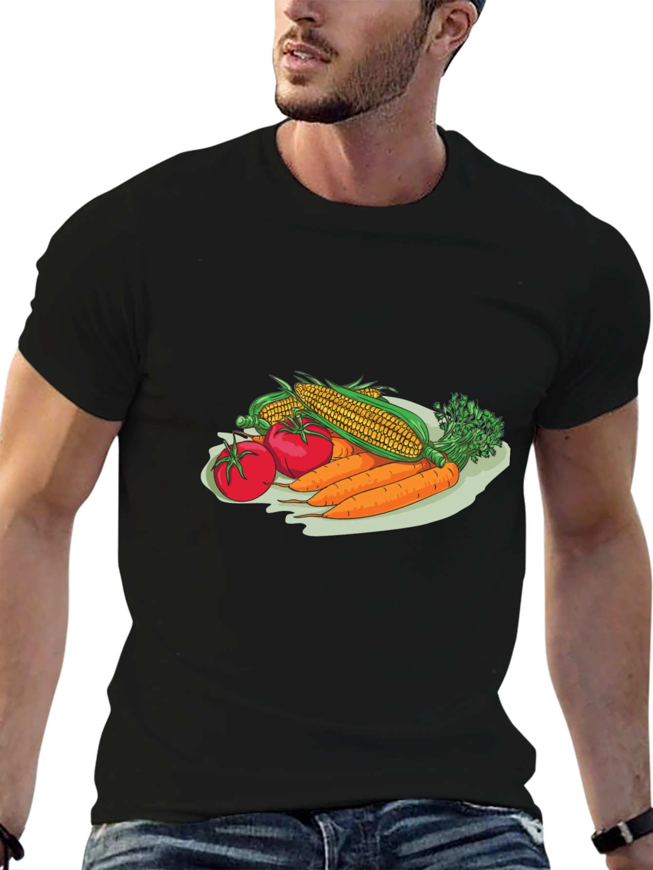 Veggie T-Shirt: Corn Tomato & Carrots