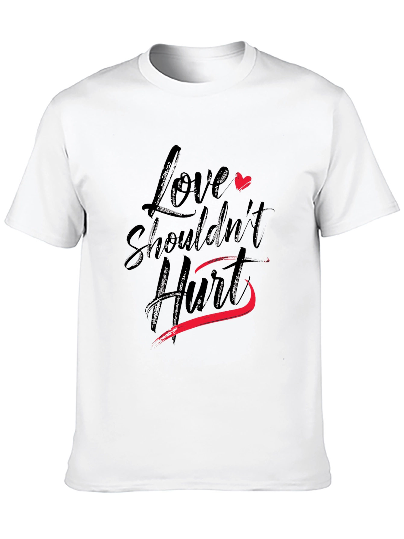 Love Shouldnt Hurt Black T-Shirt