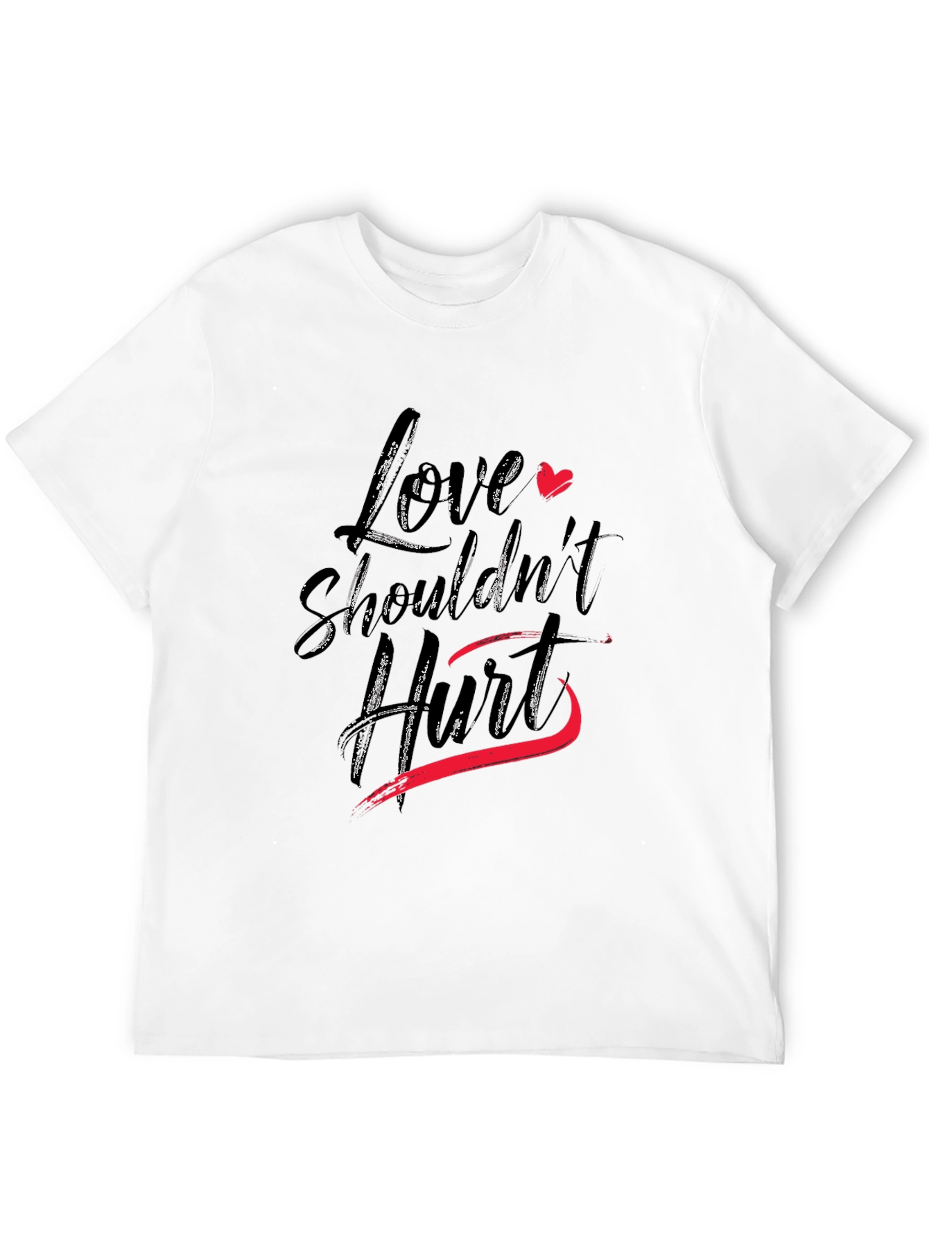 Love Shouldnt Hurt Black T-Shirt