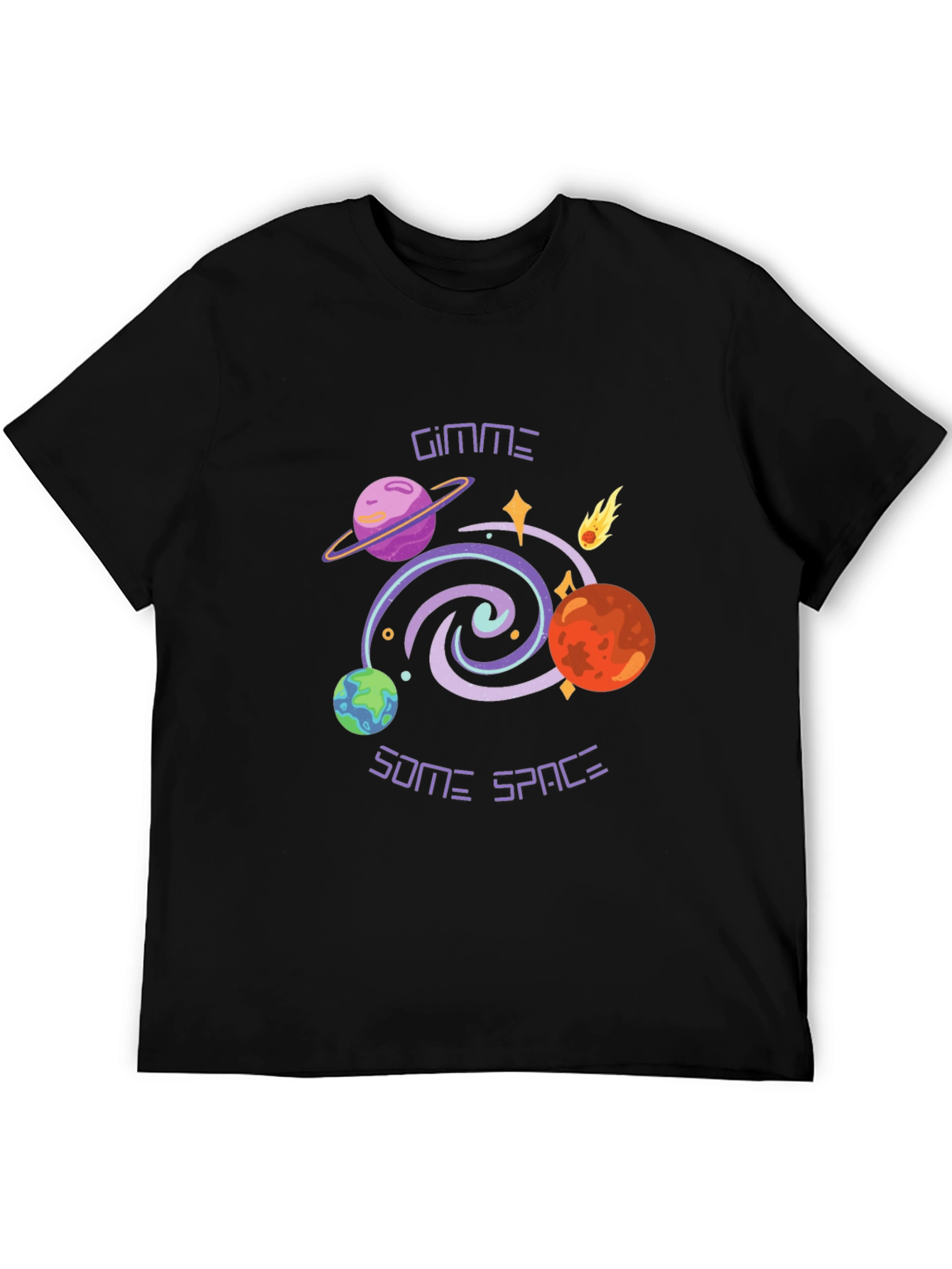Gimme Some Space Graphic Tee - Black T-Shirt