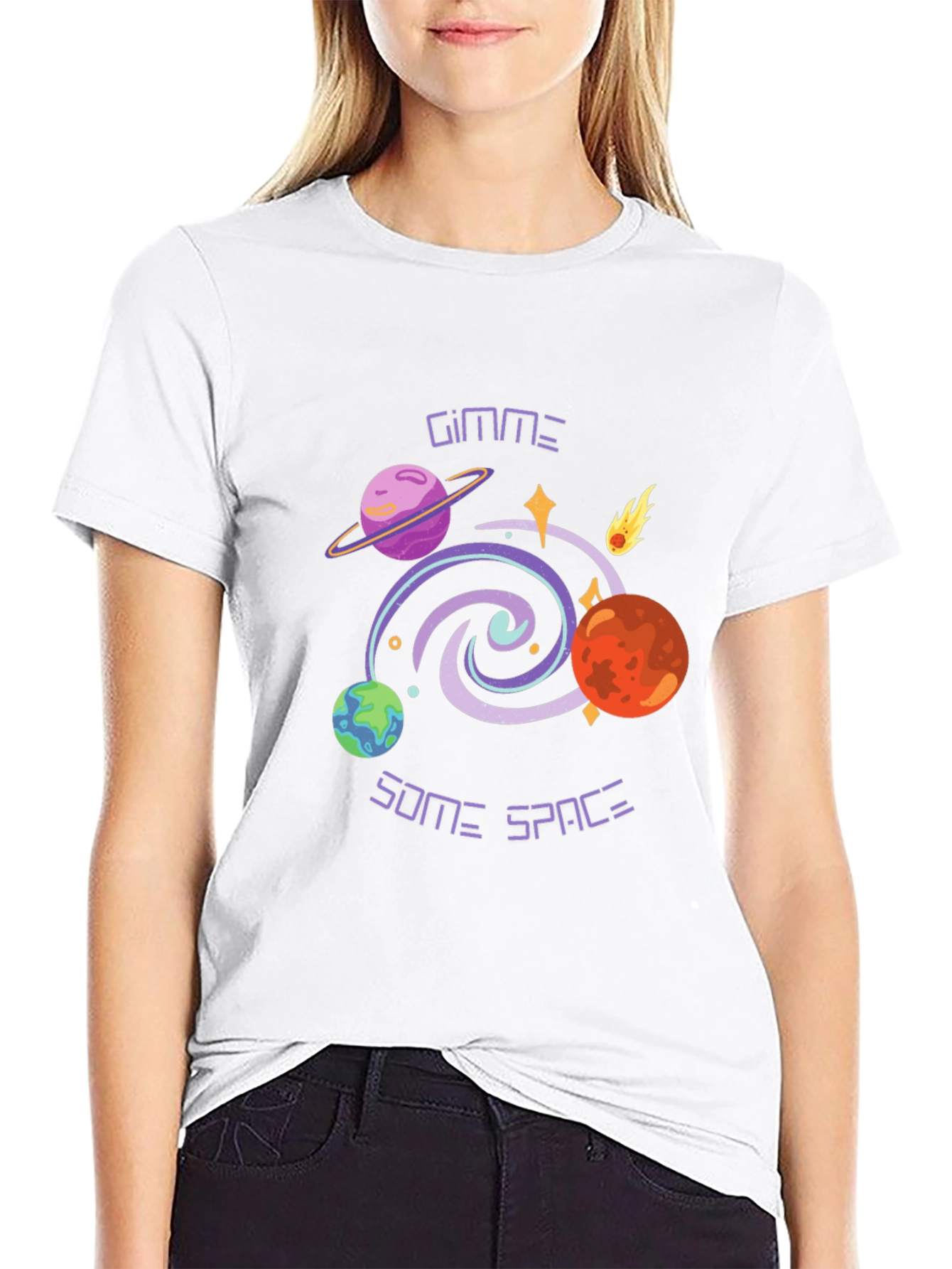 Gimme Some Space Graphic Tee - Black T-Shirt