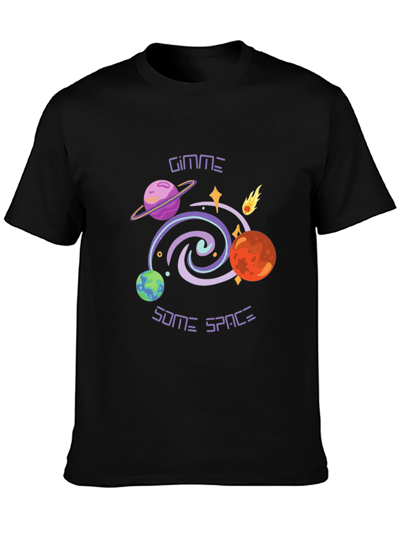 Gimme Some Space Graphic Tee - Black T-Shirt