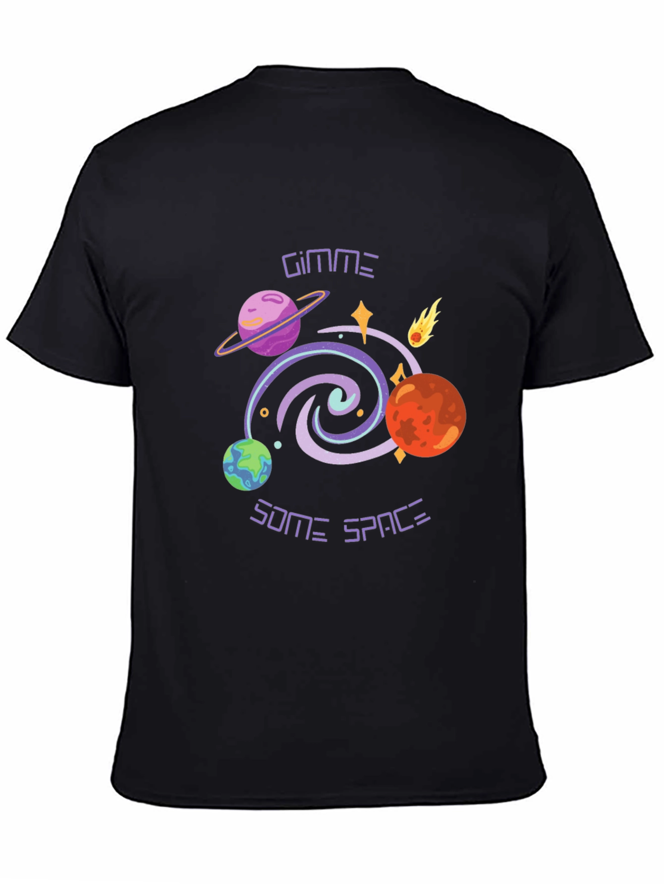 Gimme Some Space Graphic Tee - Black T-Shirt