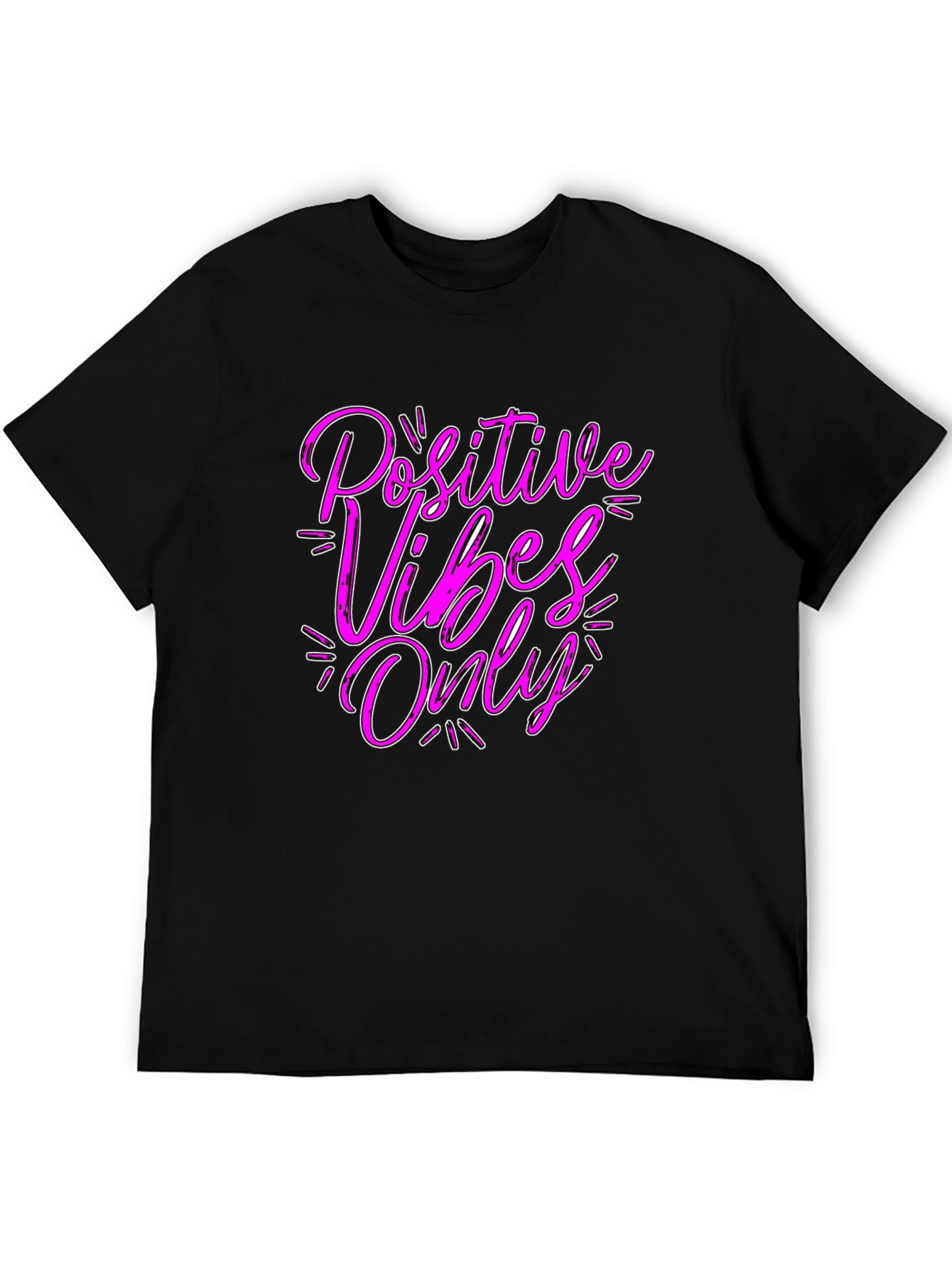 Positive Vibes Only Black T-Shirt