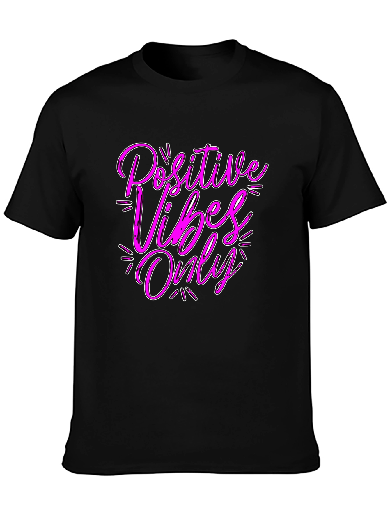 Positive Vibes Only Black T-Shirt