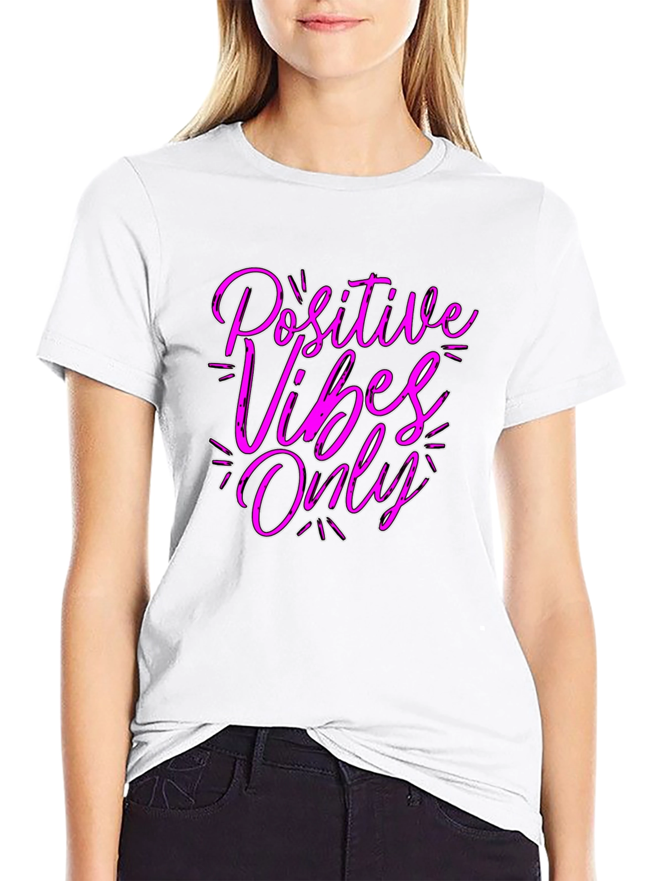 Positive Vibes Only Black T-Shirt