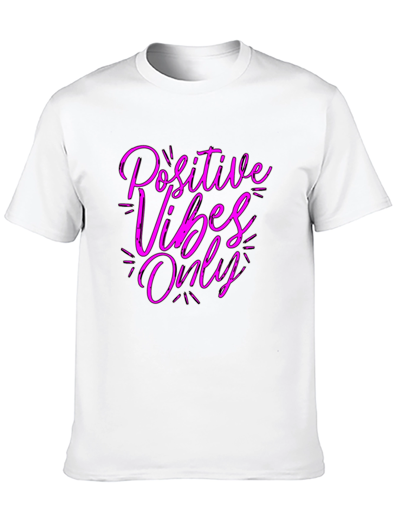 Positive Vibes Only Black T-Shirt