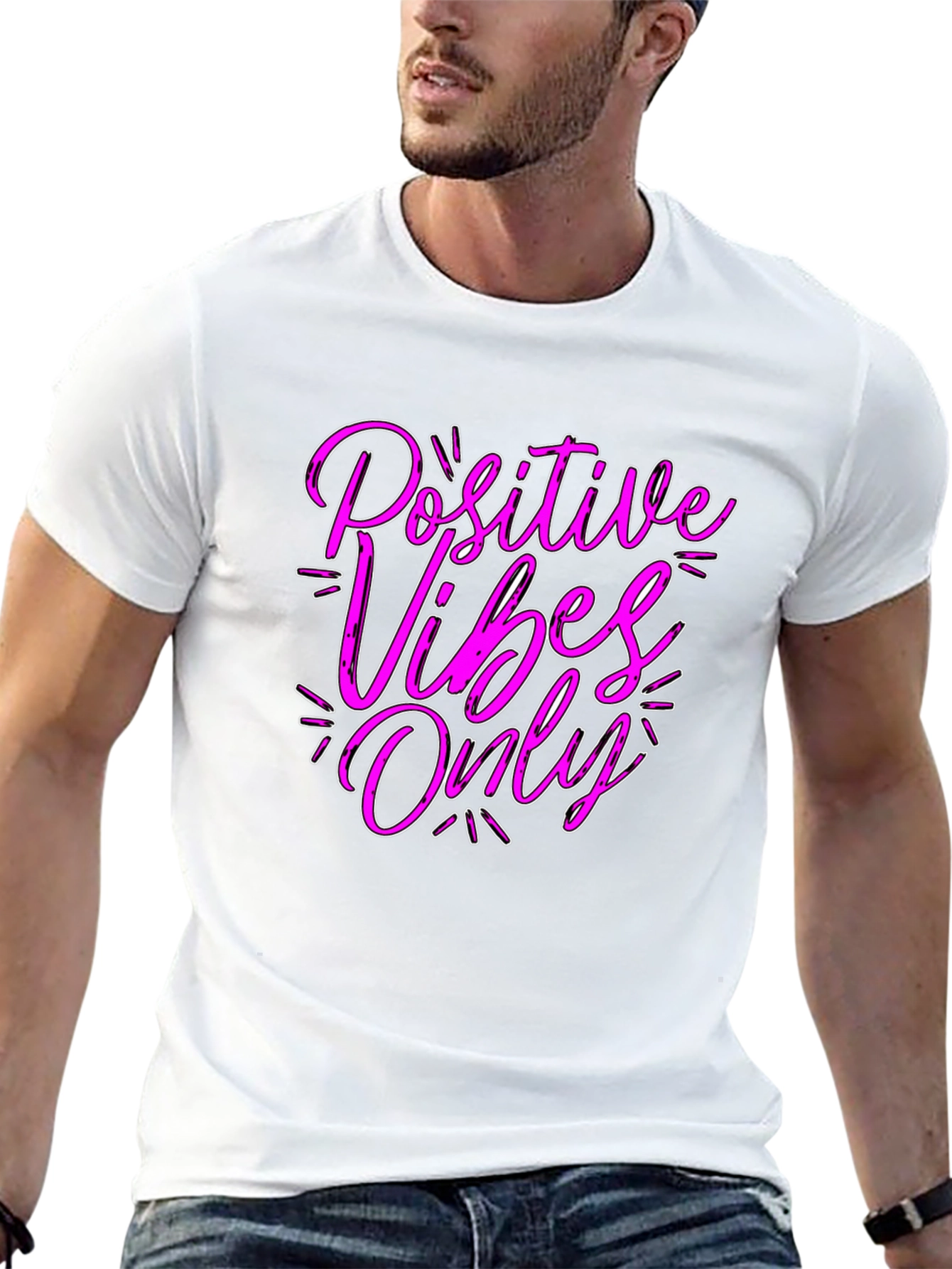 Positive Vibes Only Black T-Shirt