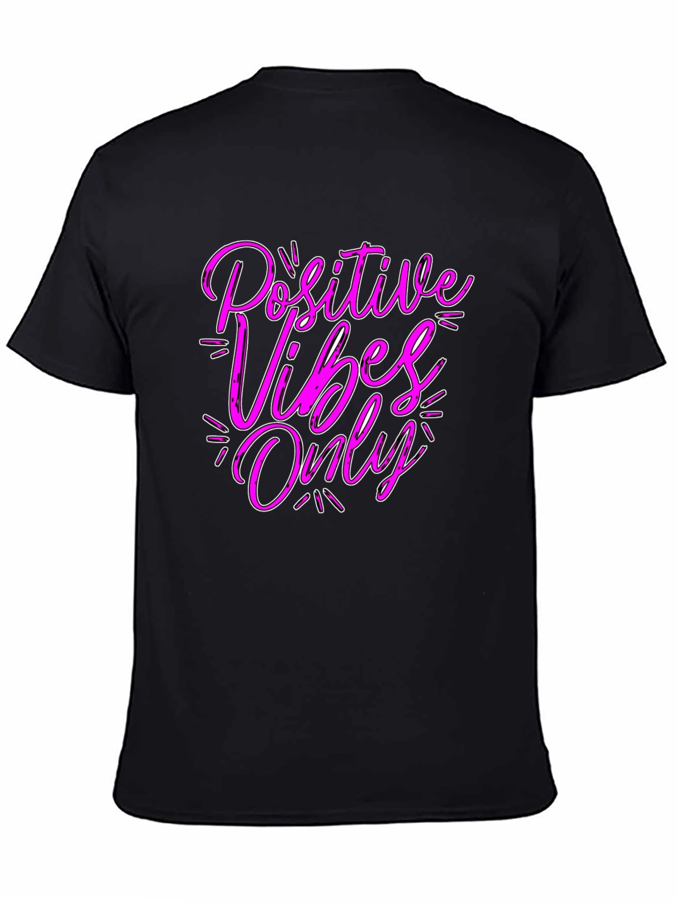 Positive Vibes Only Black T-Shirt