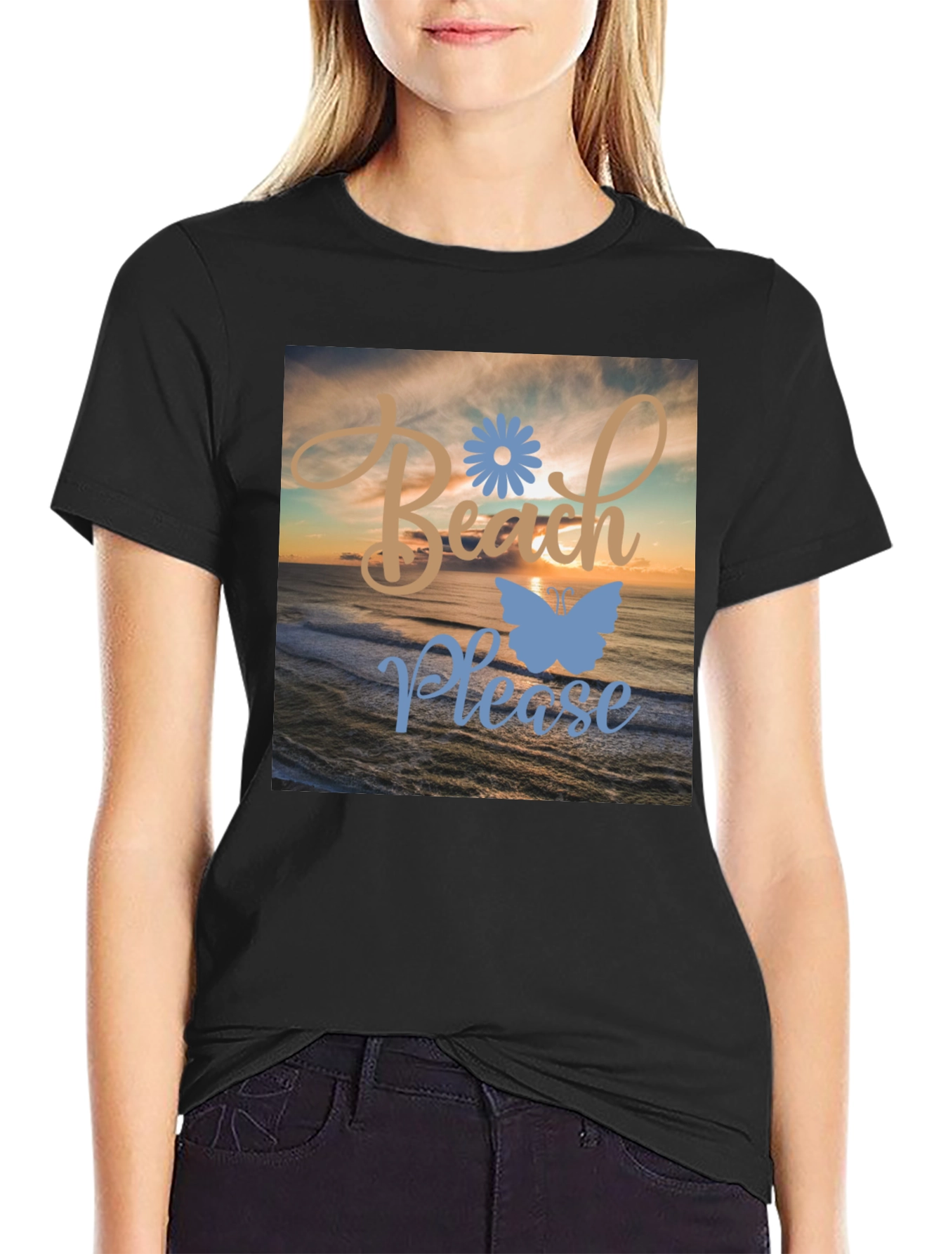 Beach Please Graphic T-Shirt