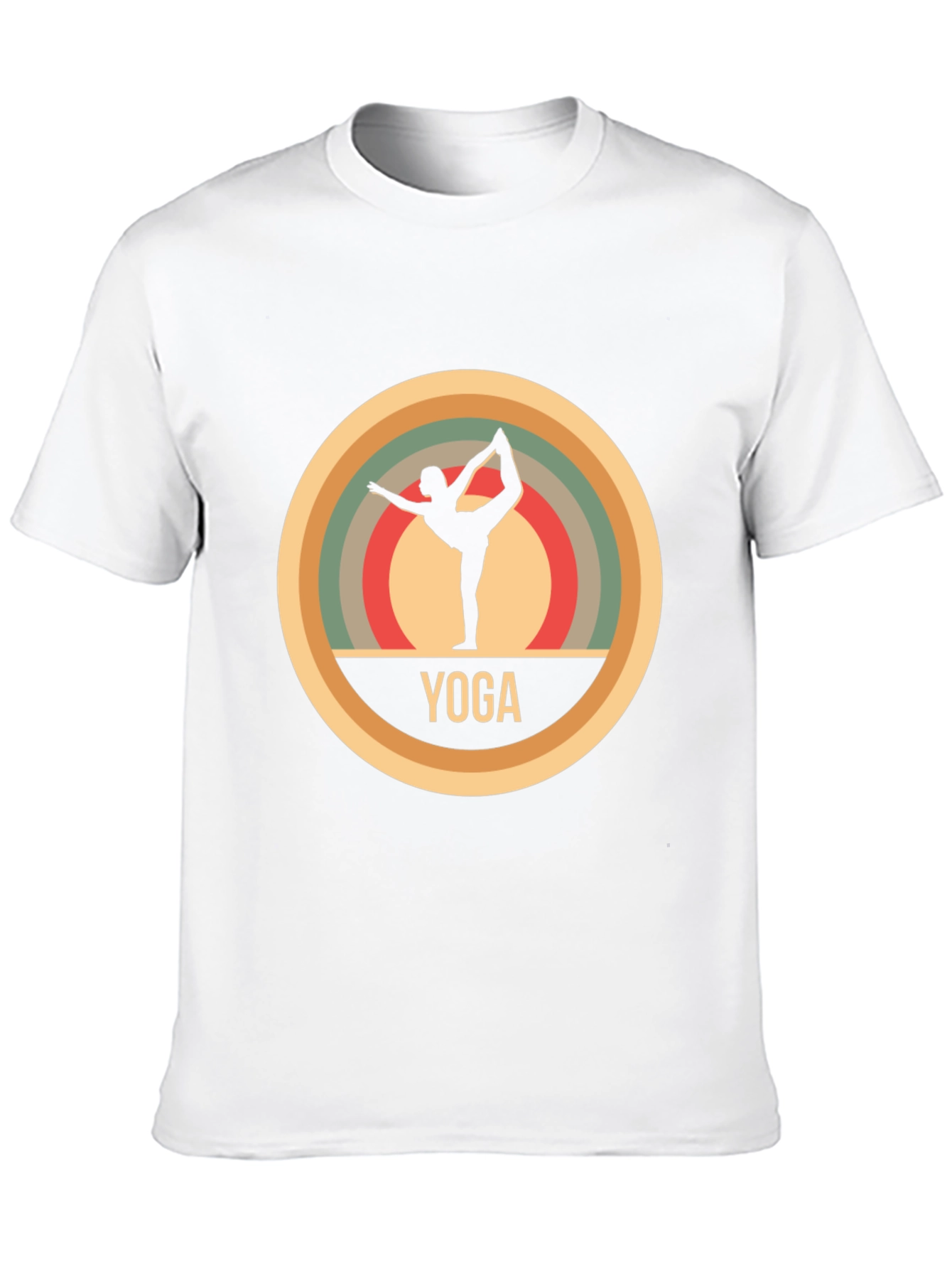 Yoga Silhouette T-Shirt - Retro Style Design