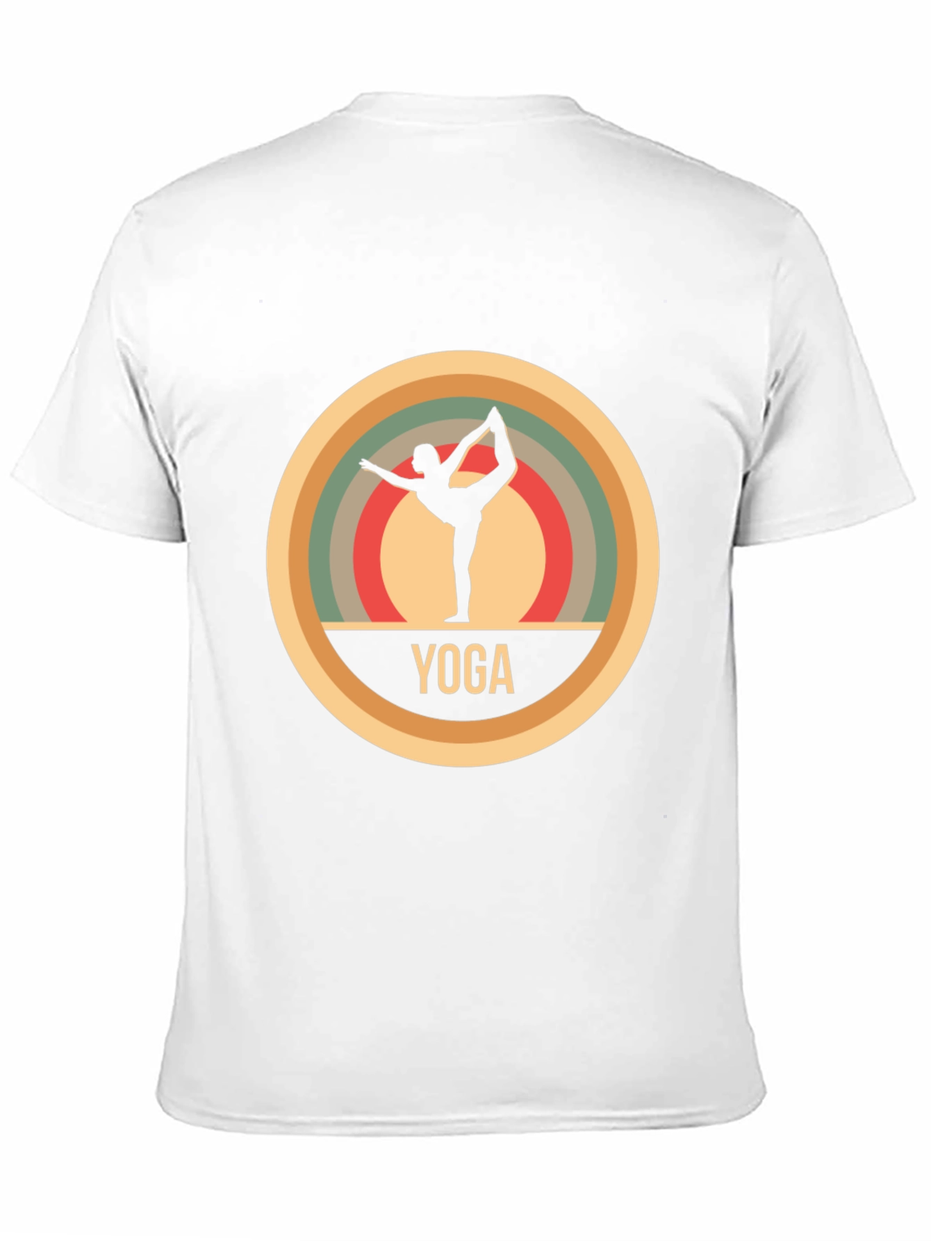 Yoga Silhouette T-Shirt - Retro Style Design