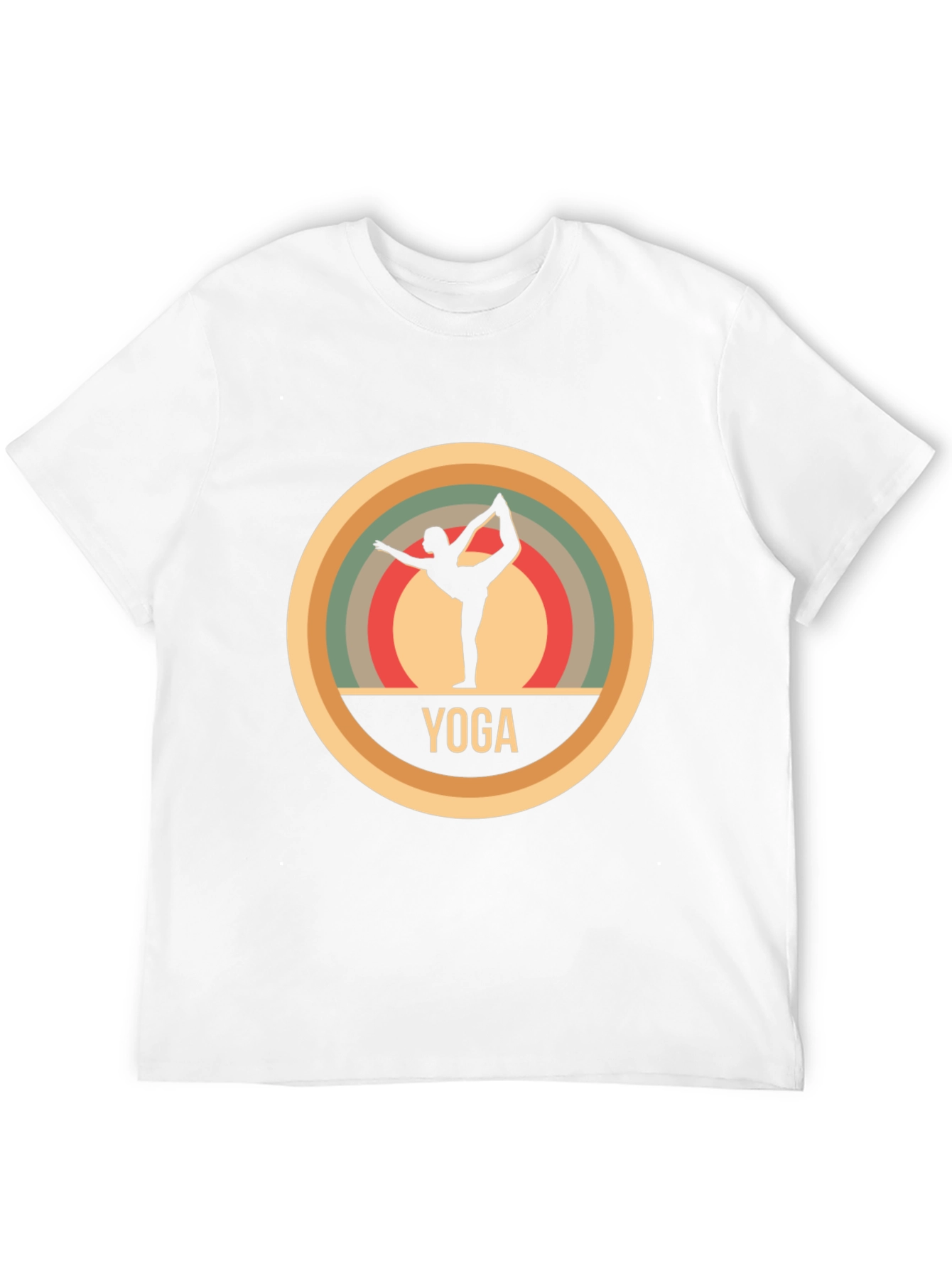 Yoga Silhouette T-Shirt - Retro Style Design
