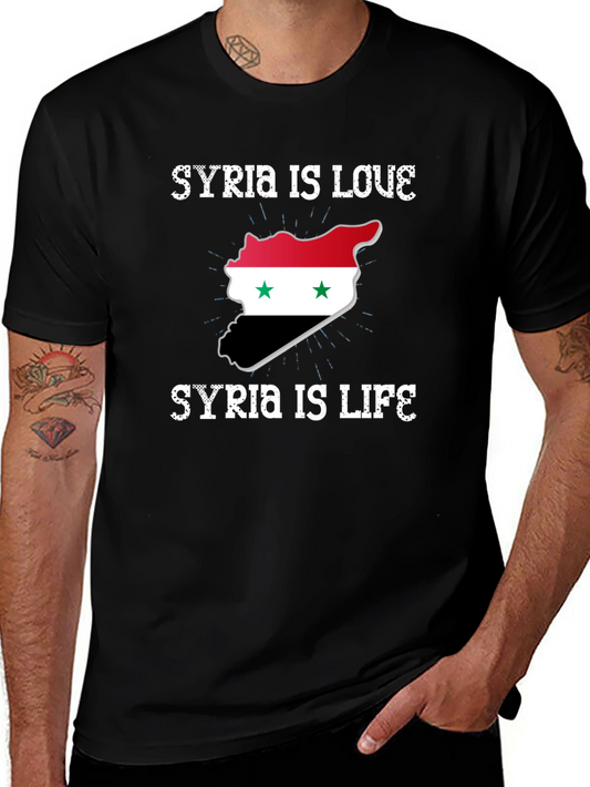 Syria Is Love Syria Is Life Graphic T-Shirt