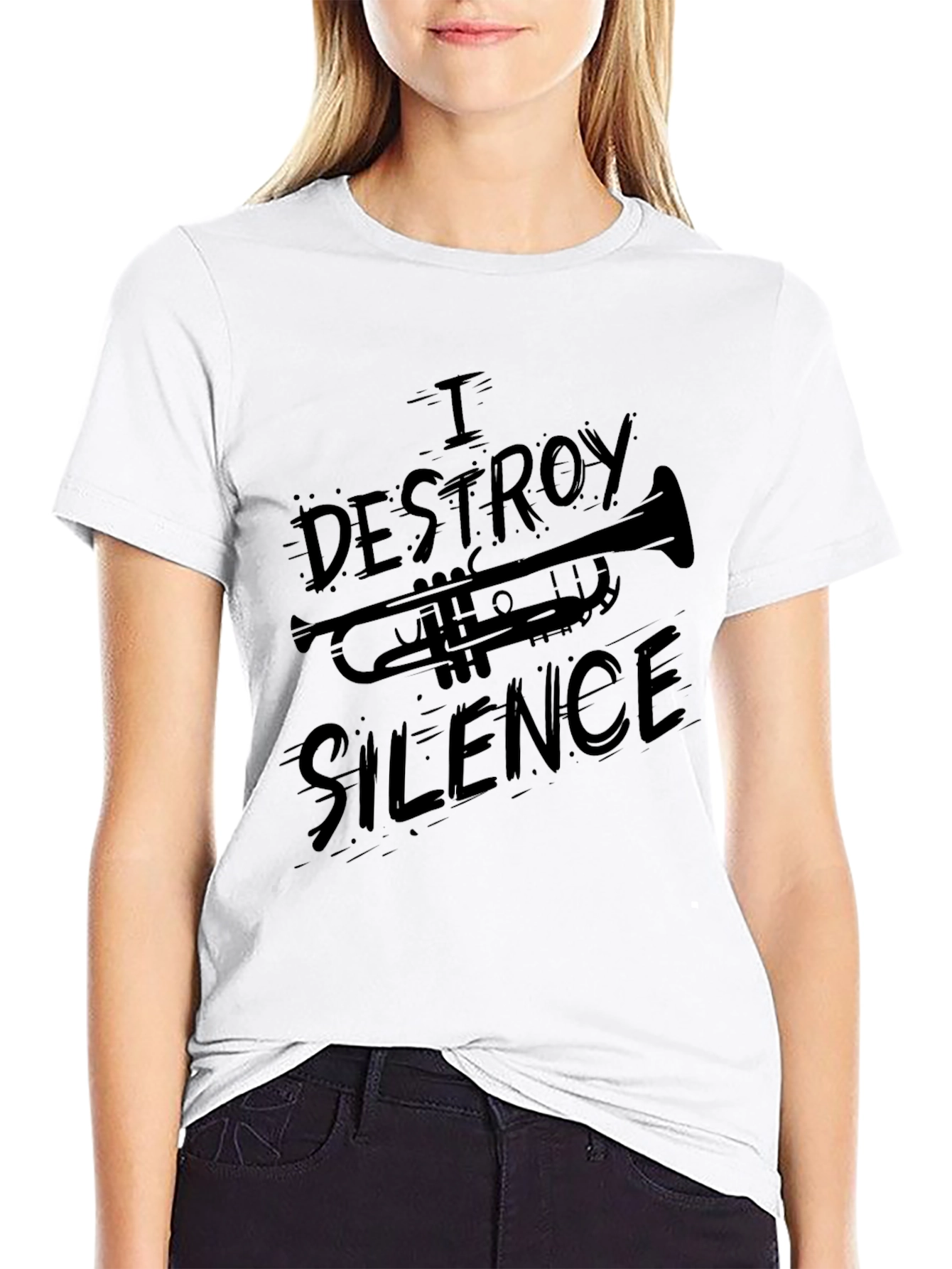 I Destroy Silence Trumpet T-Shirt