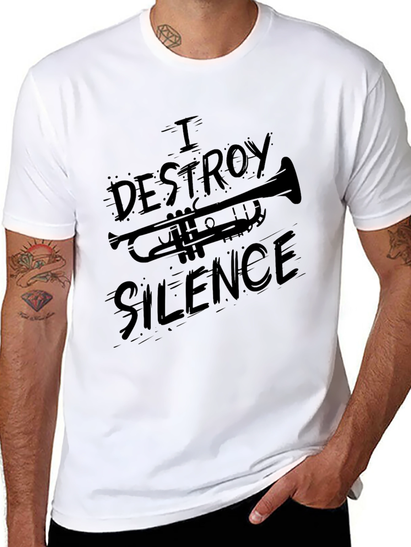 I Destroy Silence Trumpet T-Shirt