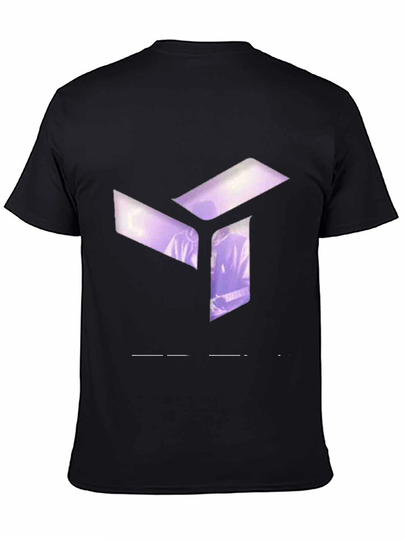 Abstract Cube Graphic Black T-Shirt - Modern Style