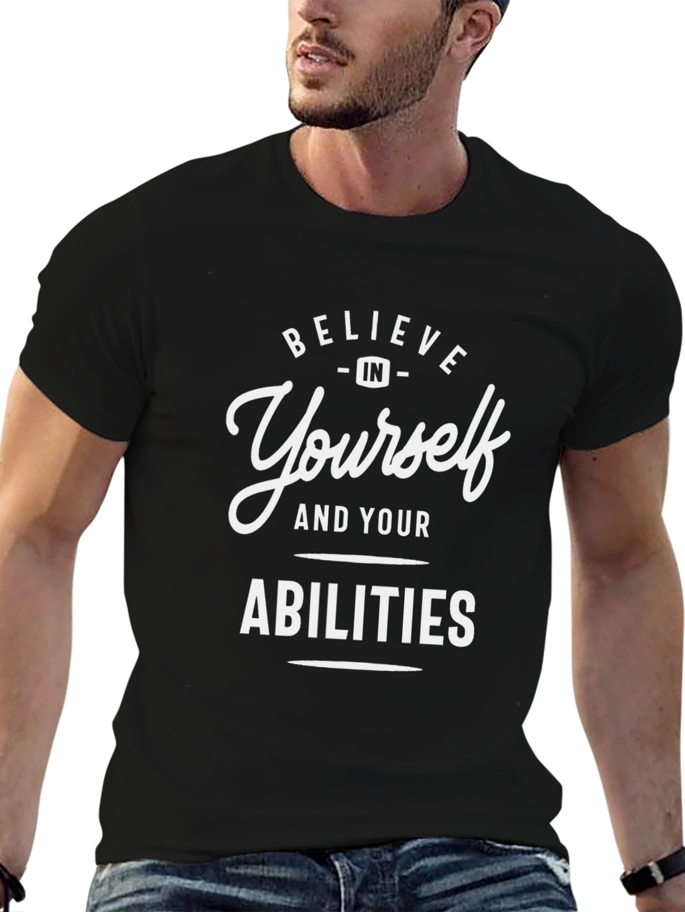 Believe In Yourself Graphic Tee - Black