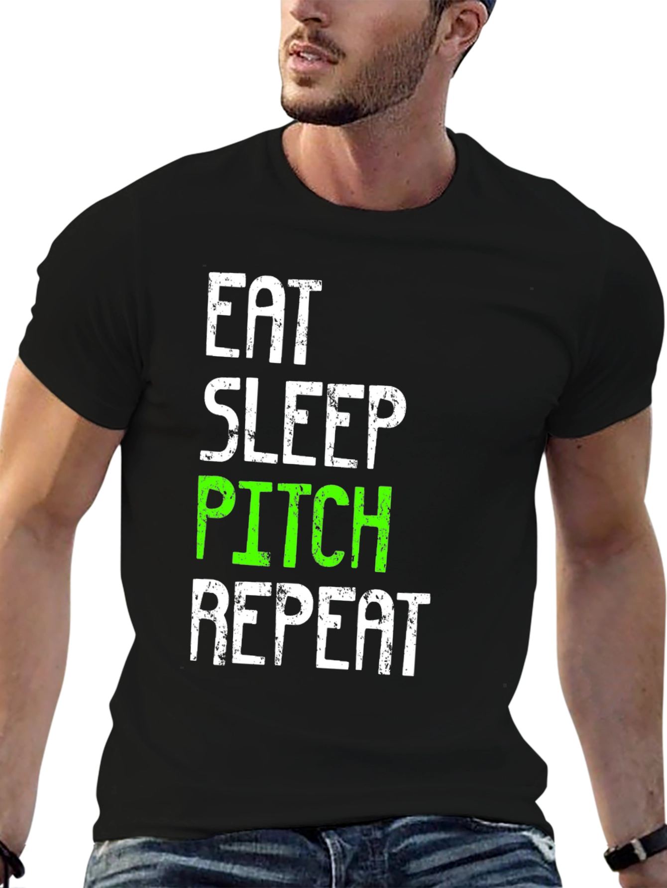 Eat Sleep Pitch Repeat T-Shirt - Baseball