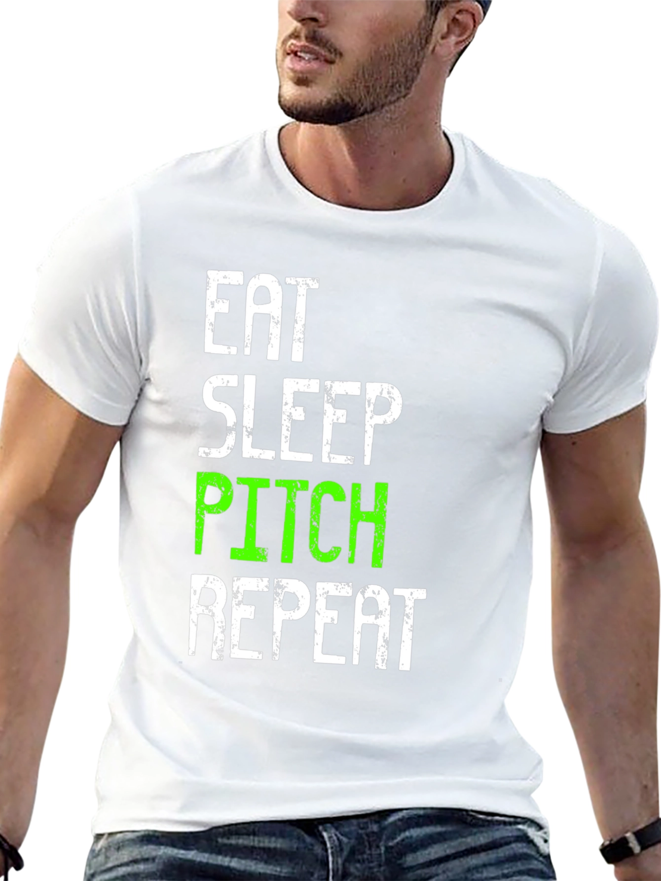 Eat Sleep Pitch Repeat T-Shirt - Baseball