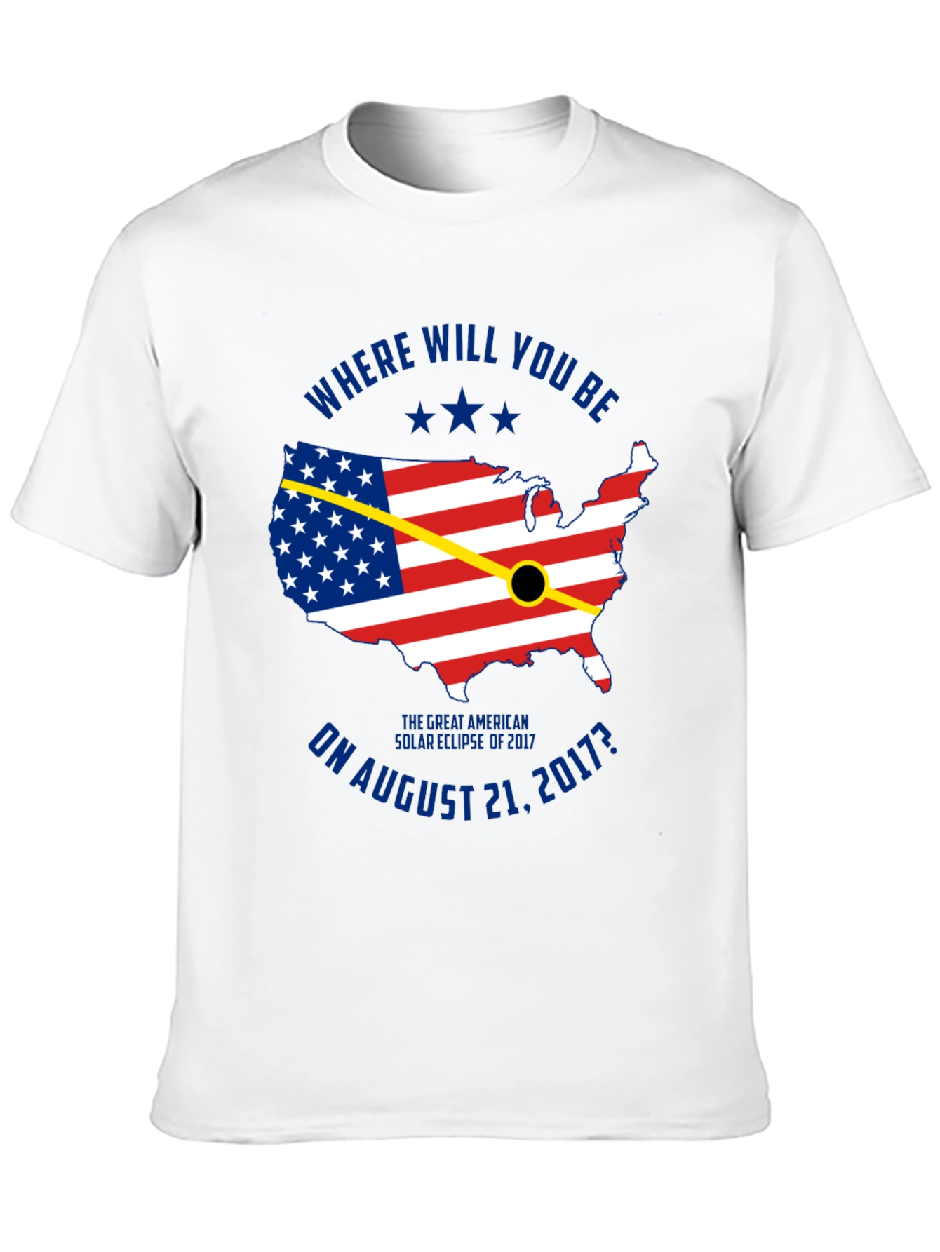 Solar Eclipse 2017 USA Map T-Shirt