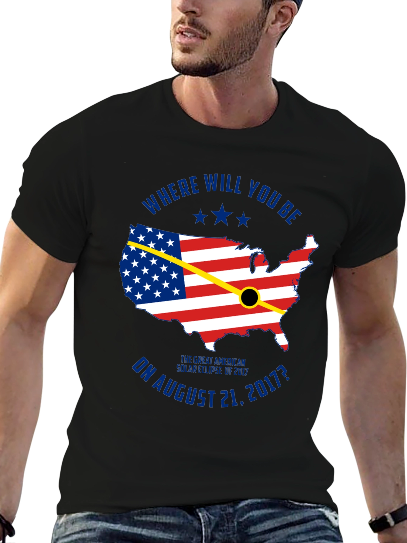 Solar Eclipse 2017 USA Map T-Shirt