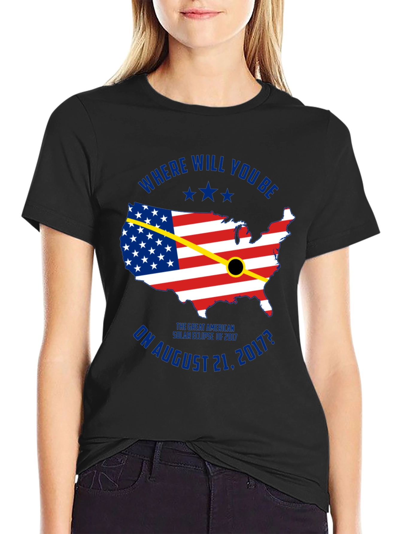Solar Eclipse 2017 USA Map T-Shirt