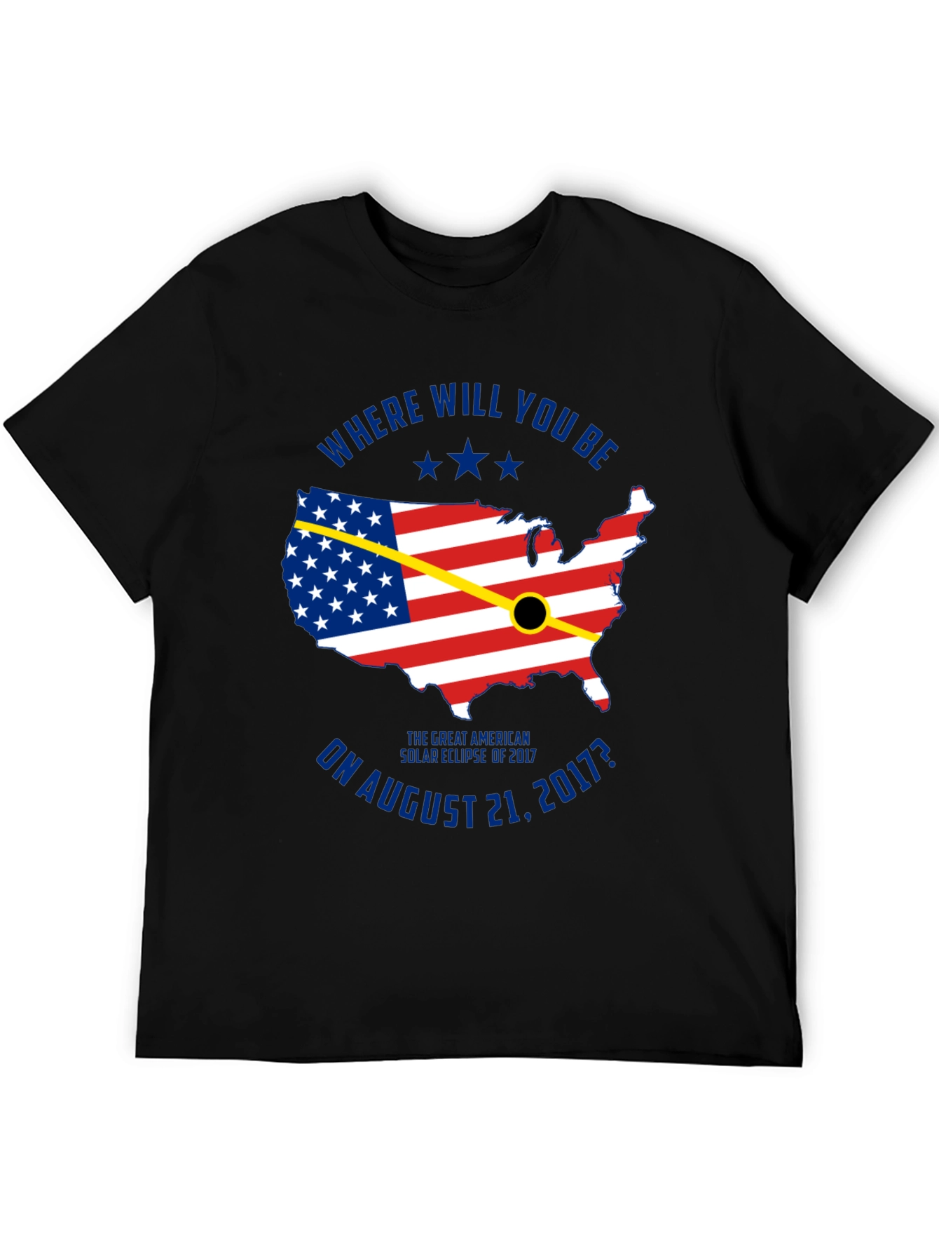 Solar Eclipse 2017 USA Map T-Shirt