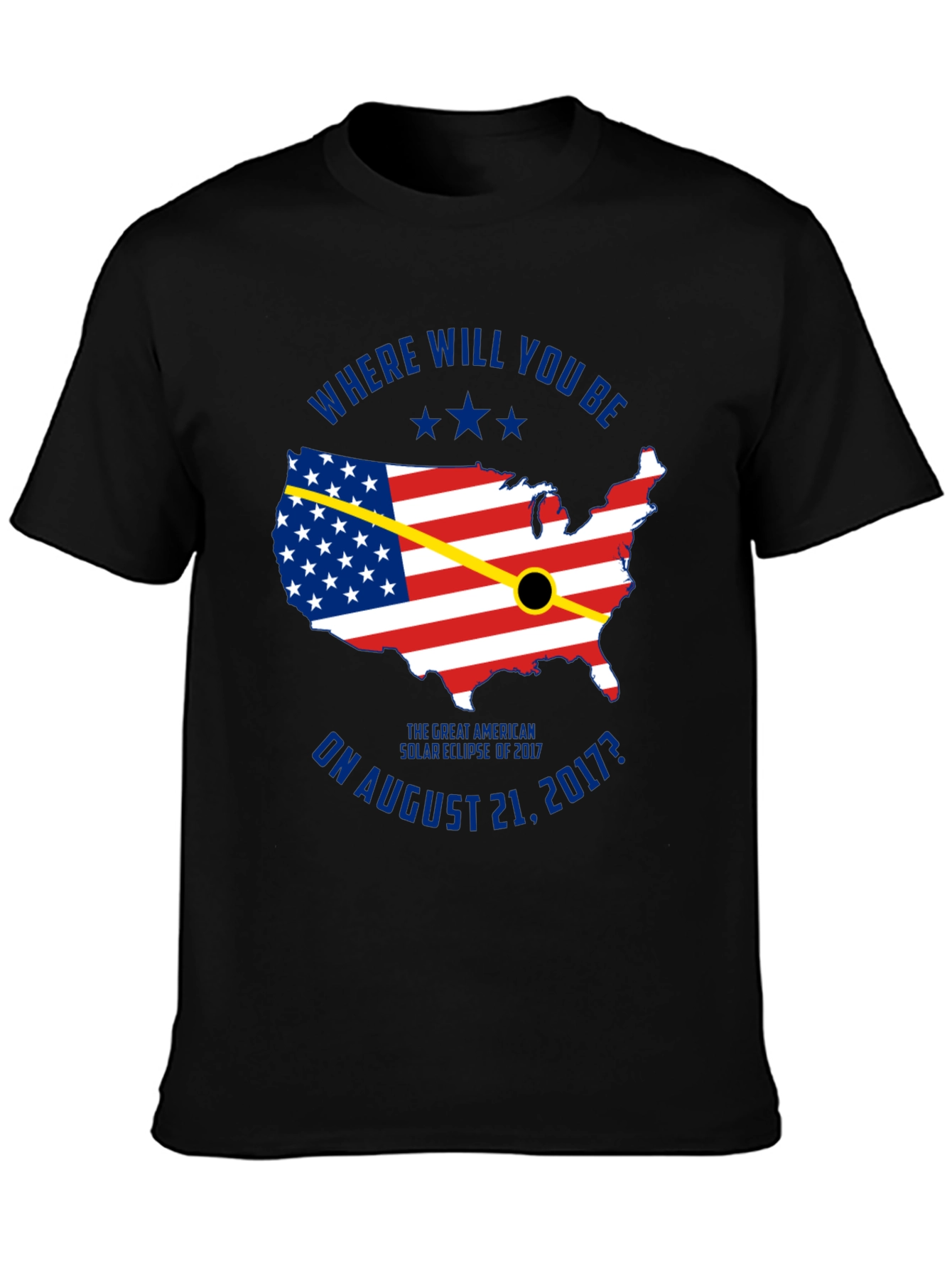 Solar Eclipse 2017 USA Map T-Shirt