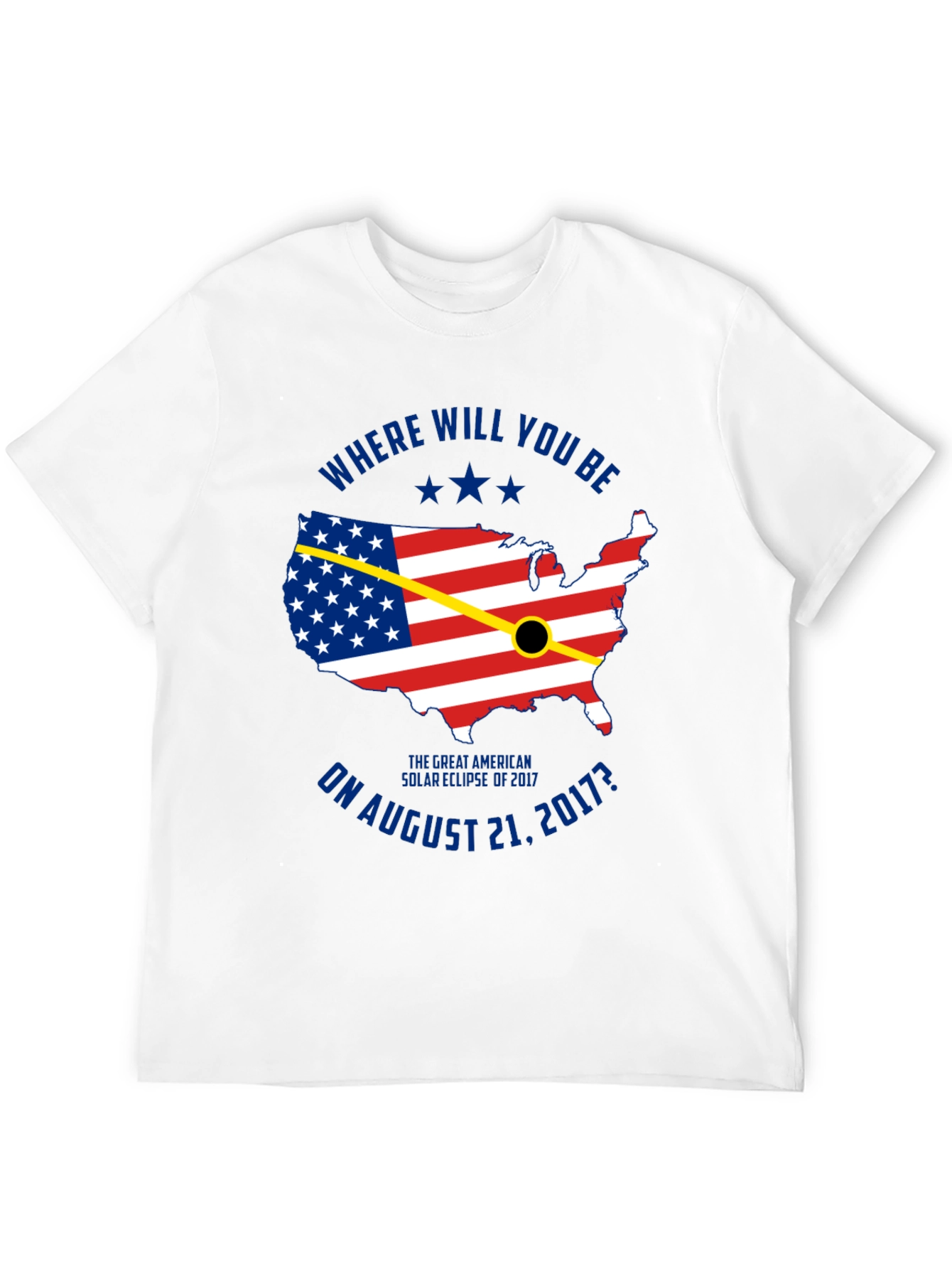 Solar Eclipse 2017 USA Map T-Shirt