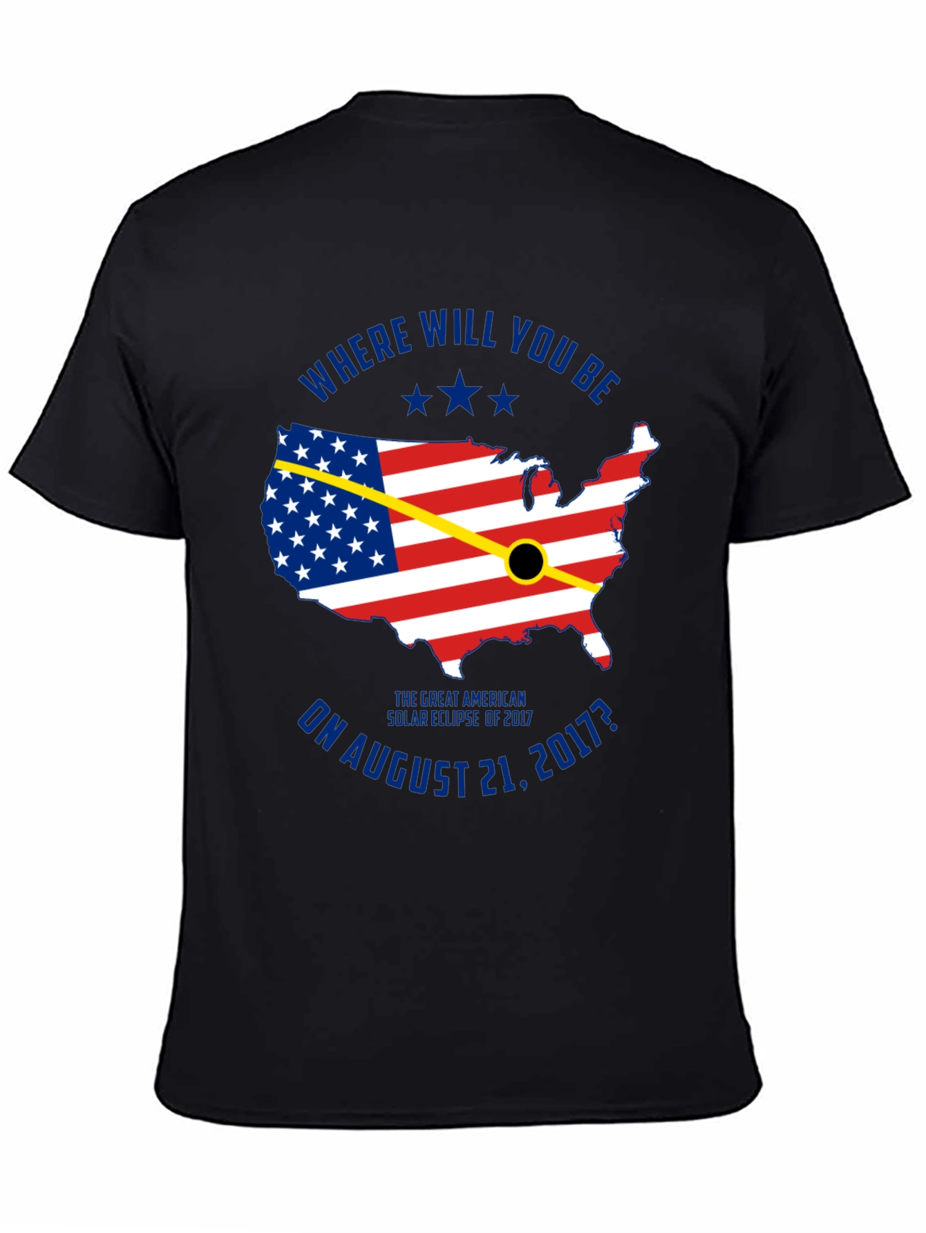 Solar Eclipse 2017 USA Map T-Shirt