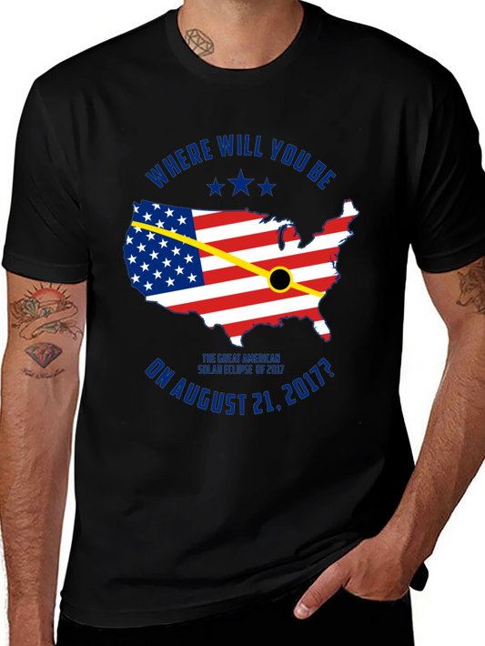Solar Eclipse 2017 USA Map T-Shirt
