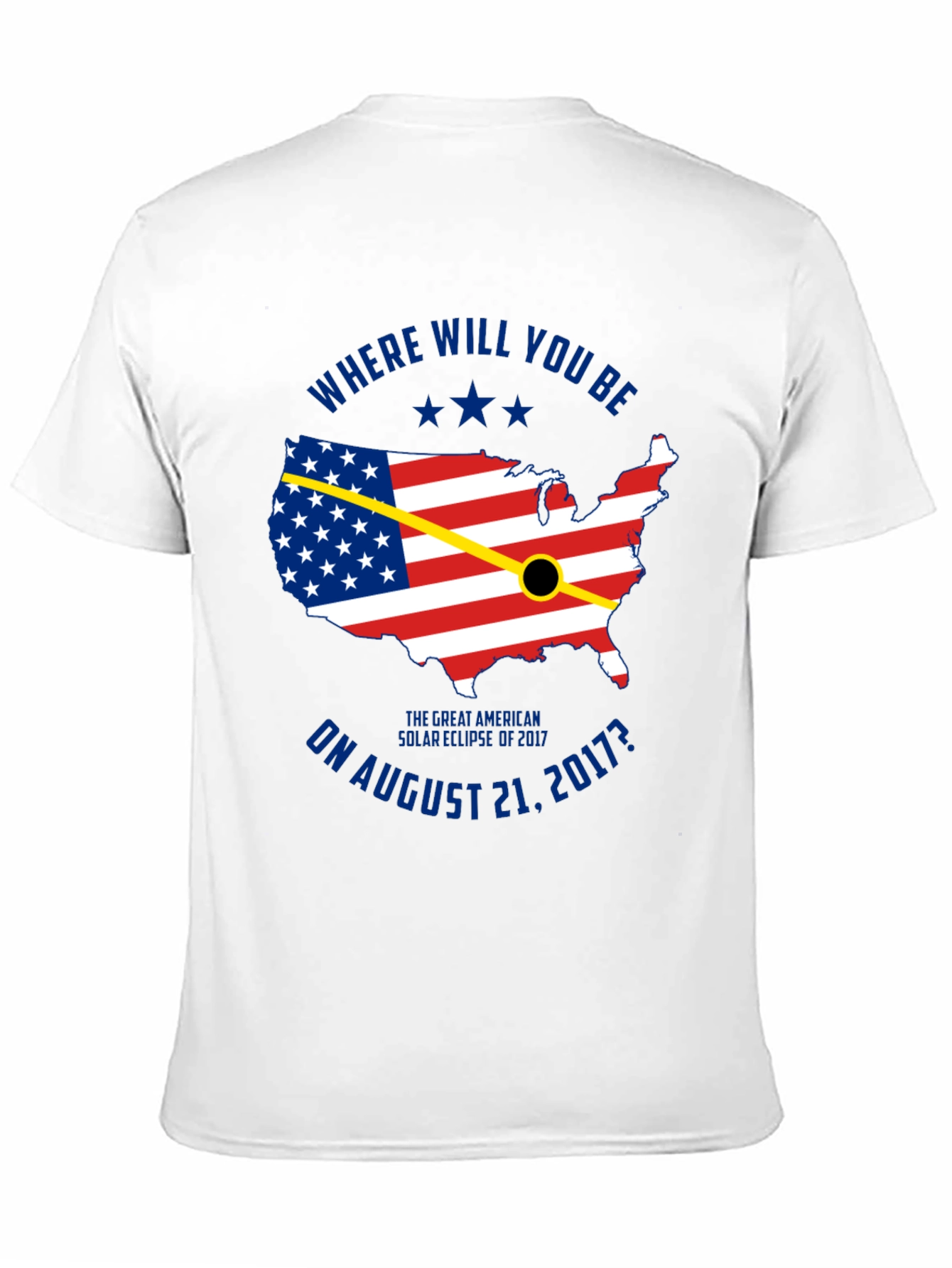 Solar Eclipse 2017 USA Map T-Shirt