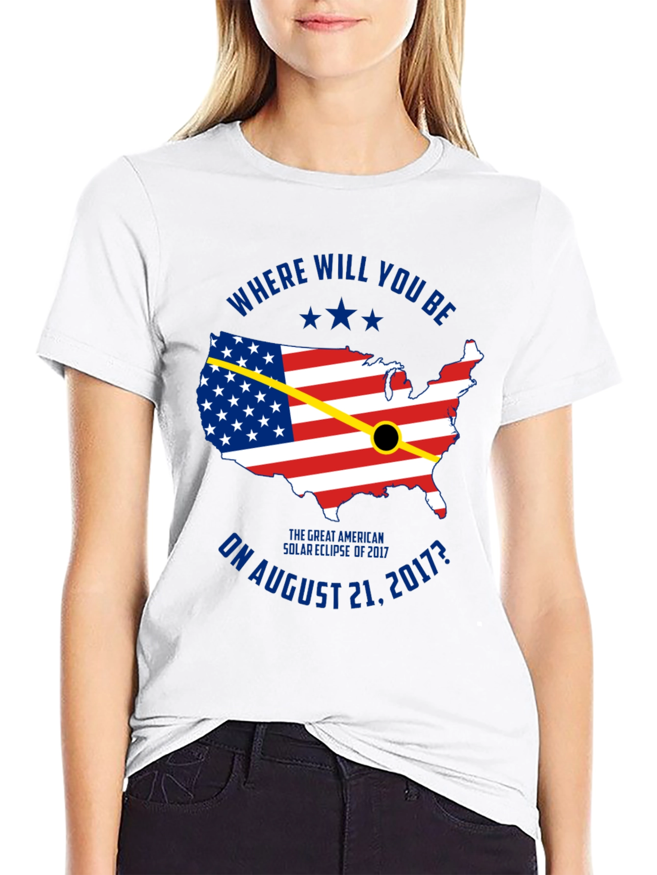 Solar Eclipse 2017 USA Map T-Shirt