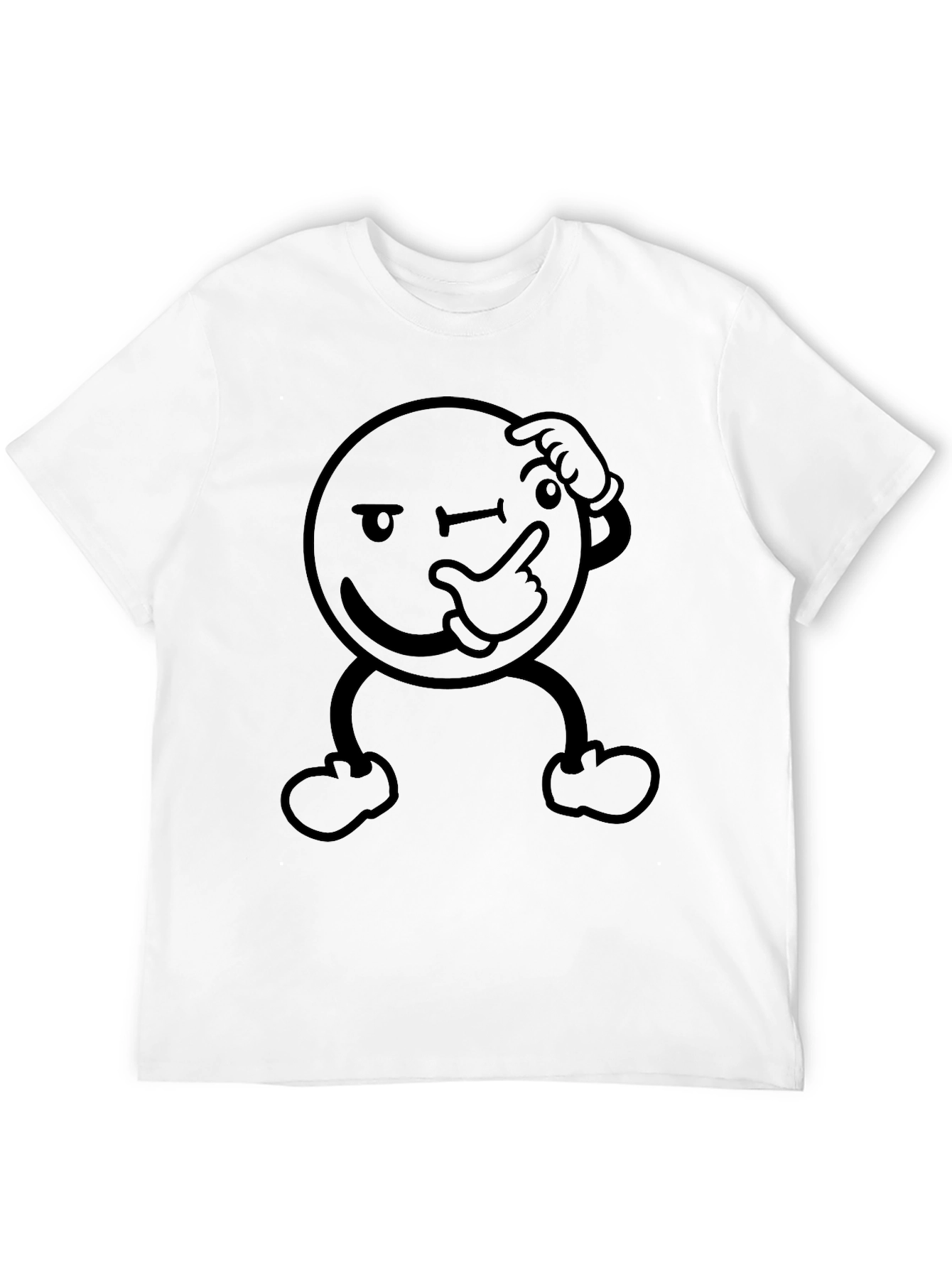 Thinking Face Graphic Tee - Mens Black T-Shirt