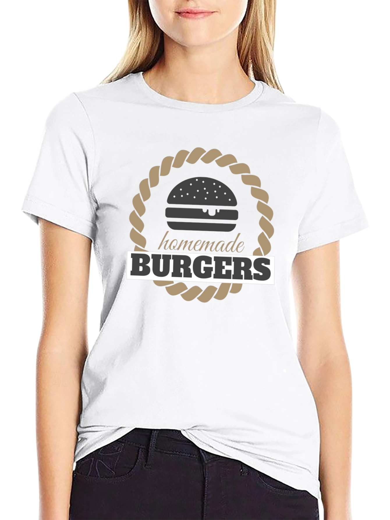 Homemade Burgers Black Graphic T-Shirt