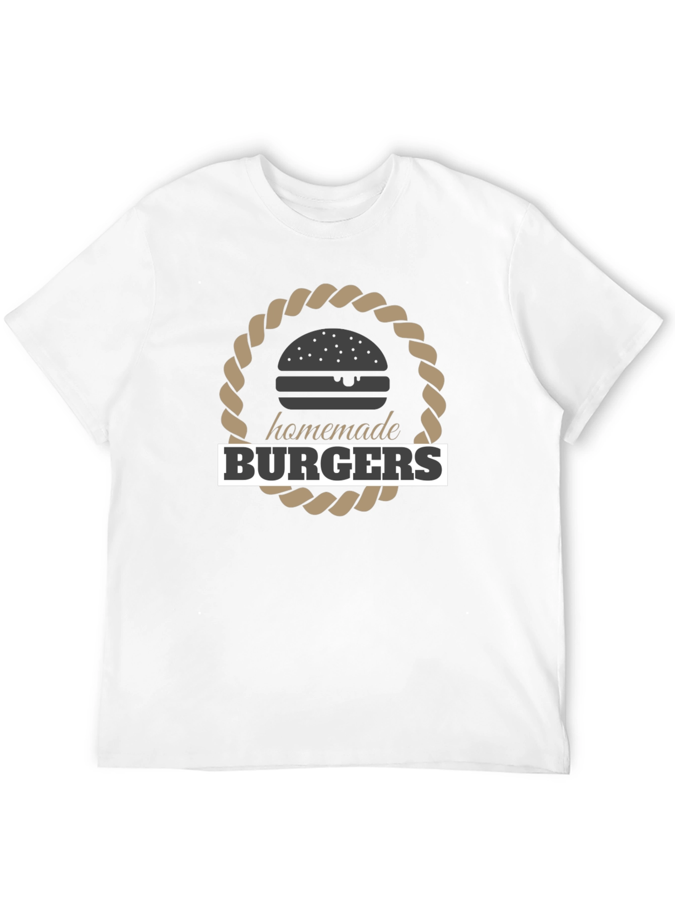 Homemade Burgers Black Graphic T-Shirt