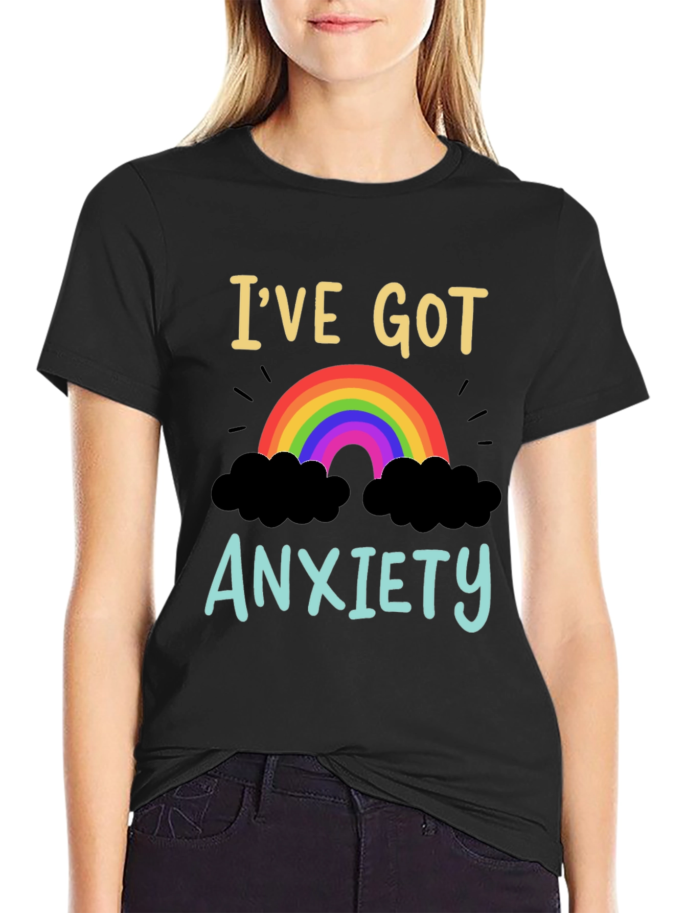Anxiety Rainbow Graphic T-Shirt
