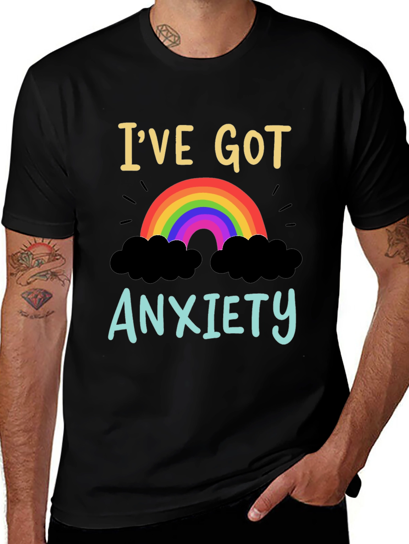 Anxiety Rainbow Graphic T-Shirt