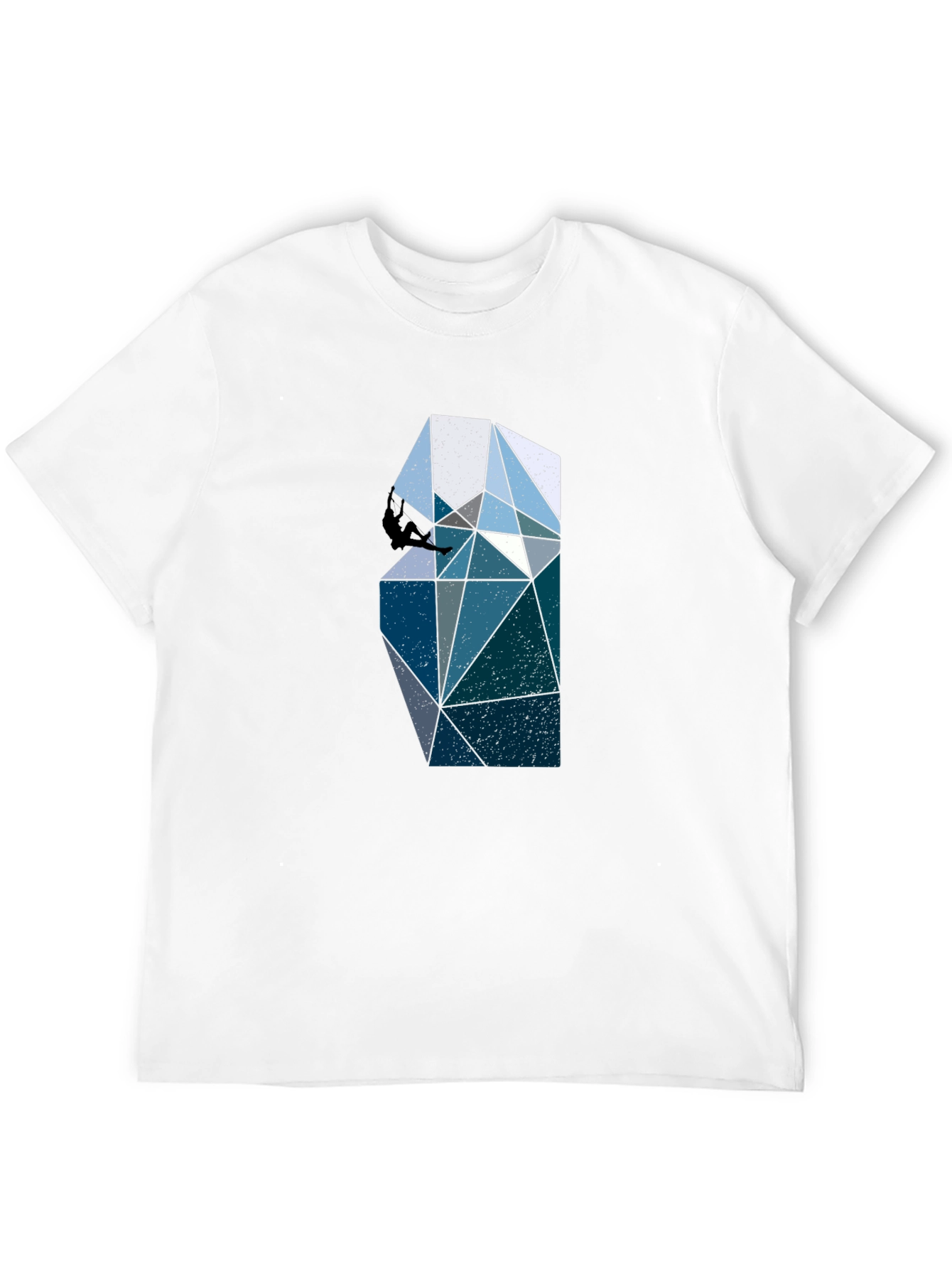 Geometric Climbing Graphic Tee - Black