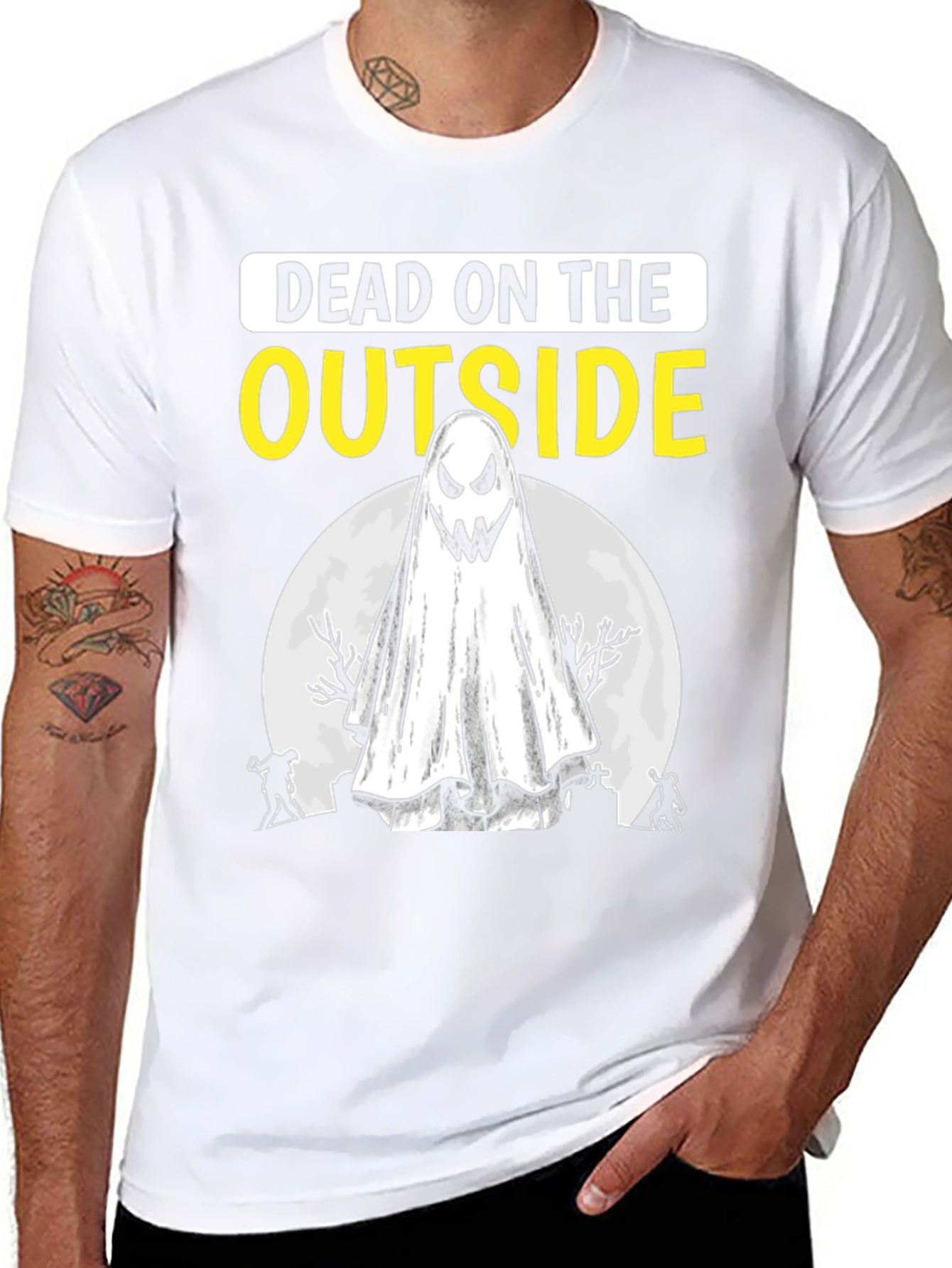 Dead on the Outside Halloween T-Shirt